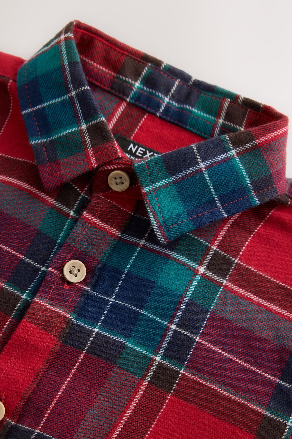Cămașă în carouri tartan cu mânecă lungă – roșu, băieți, 3-6 luni - 9-10 ani, NEXT - imagine 19