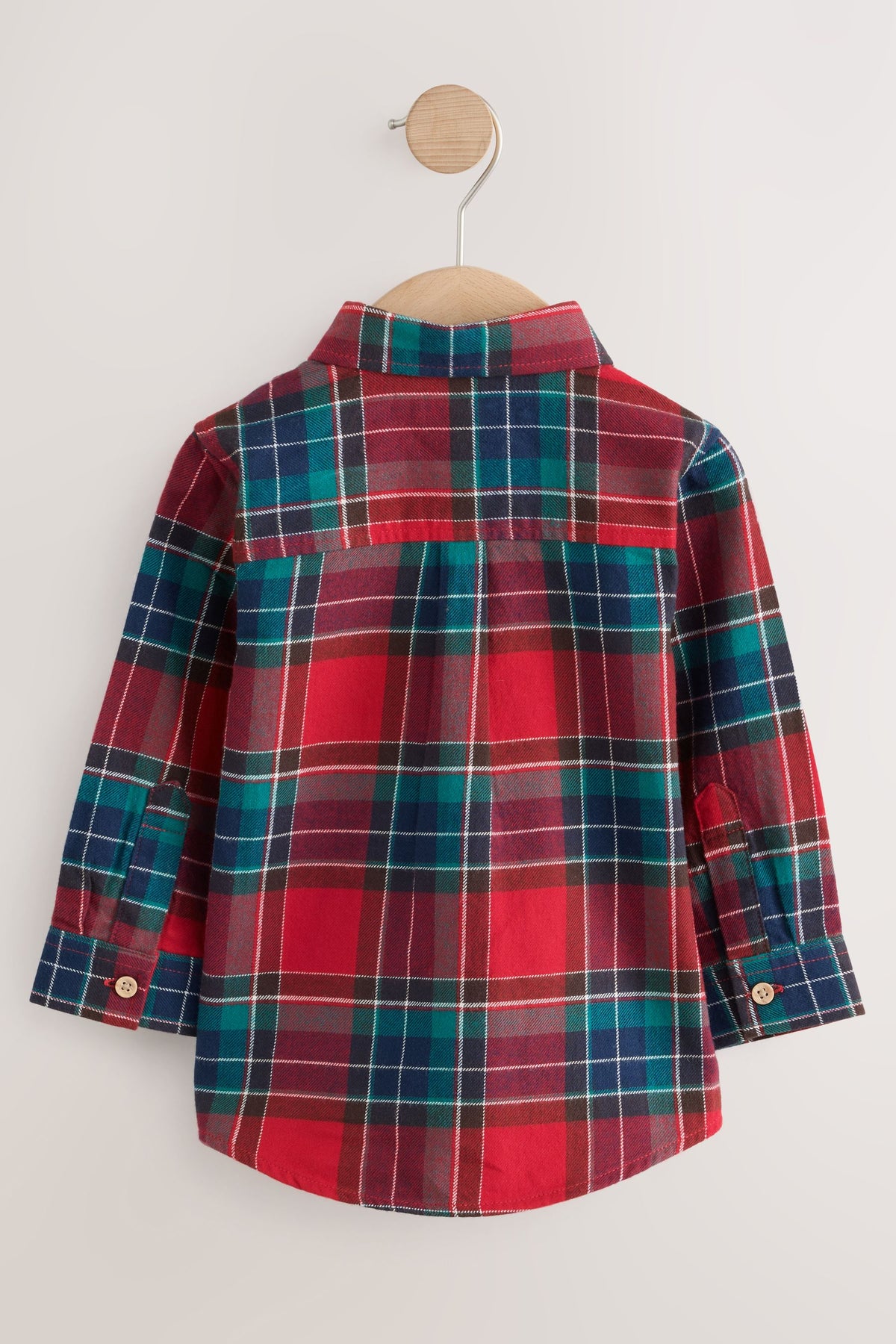 Cămașă în carouri tartan cu mânecă lungă și personaj – roșu, băieți, 3-6 luni - 9-10 ani, NEXT - imagine 13