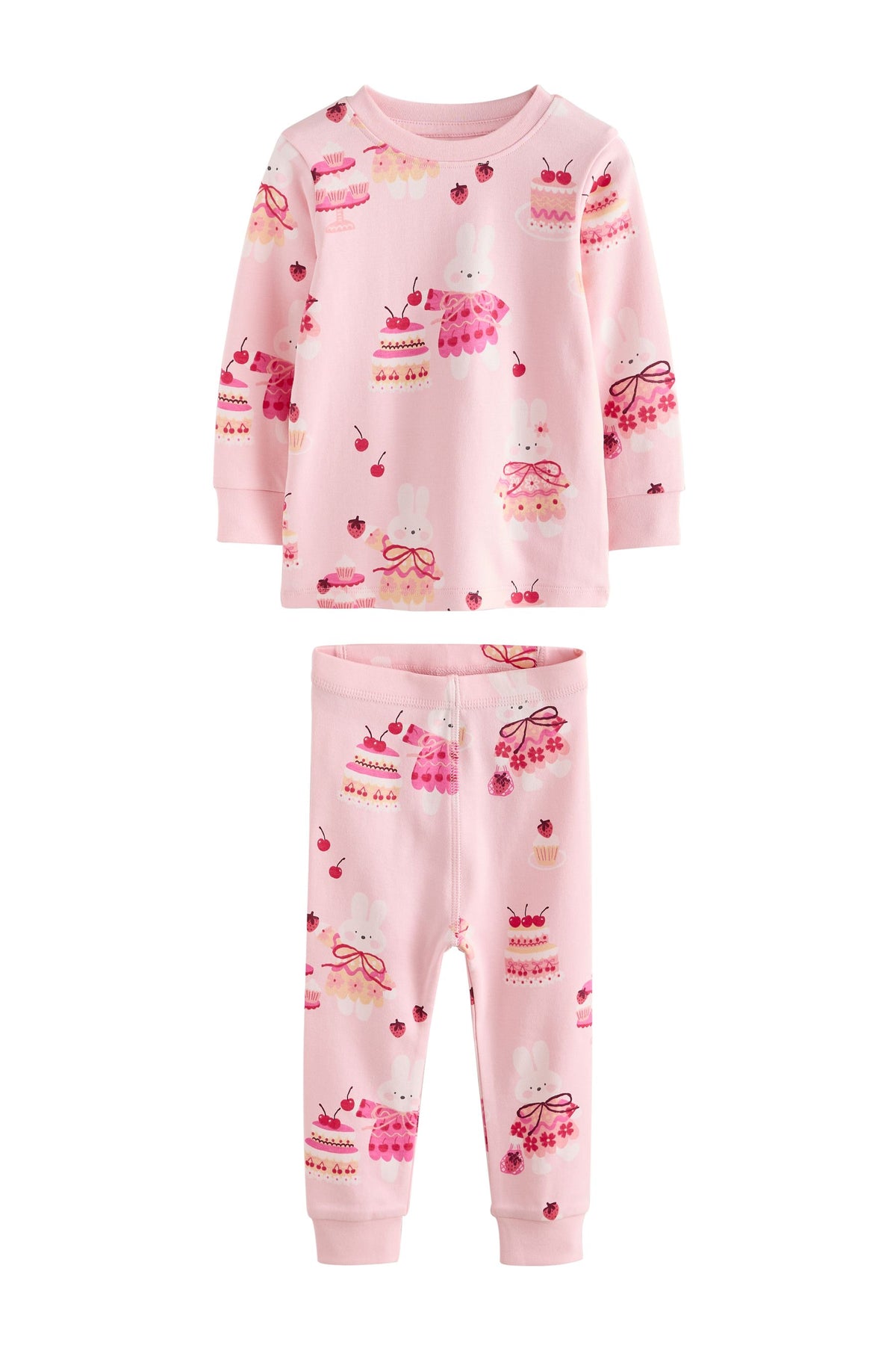 Set 3 pijamale mulate – roz, fete, 9-12 luni - 11-12 ani, NEXT