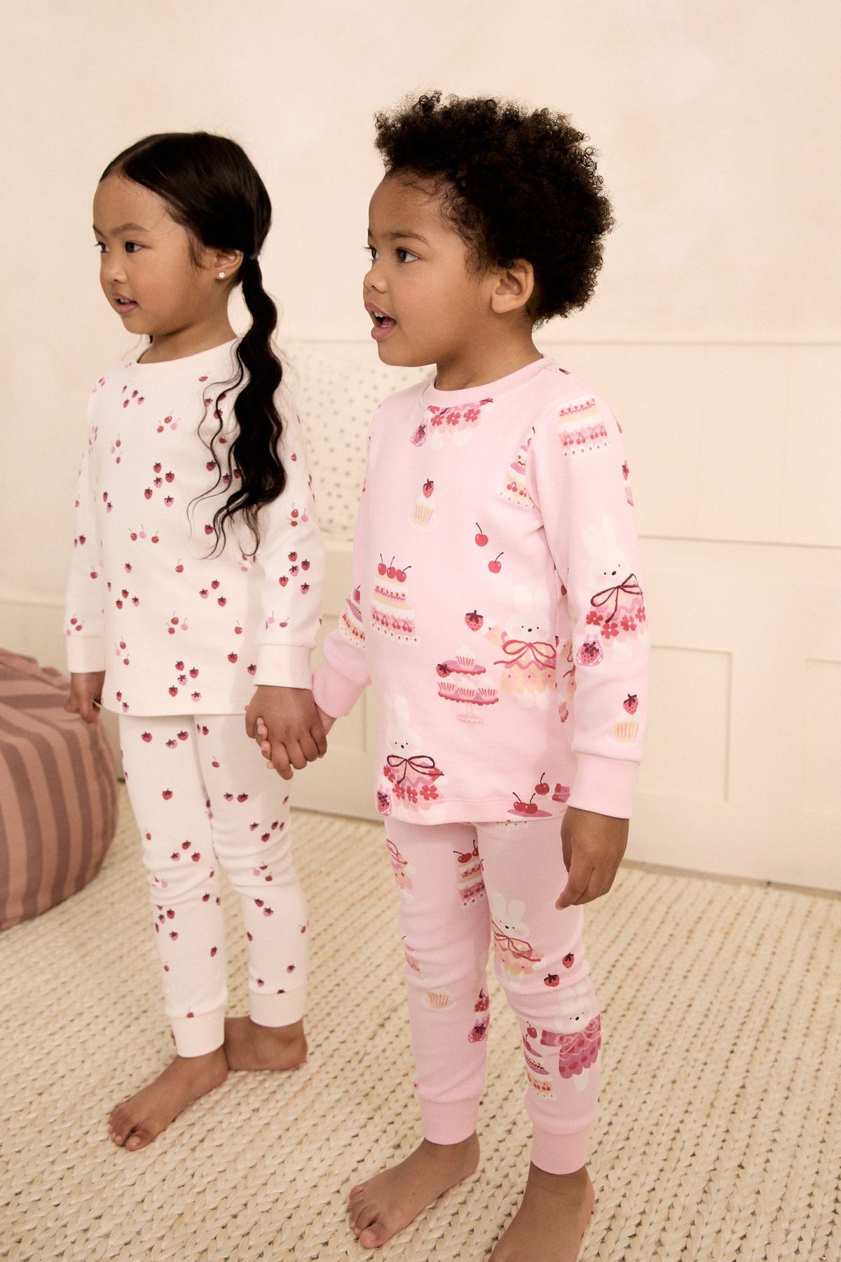 Set 3 pijamale mulate – roz, fete, 9-12 luni - 11-12 ani, NEXT - imagine 6