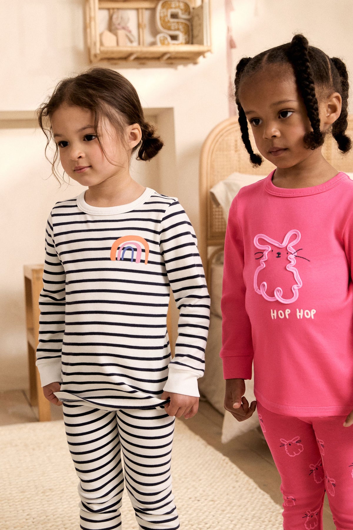 Set 3 pijamale mulate – roz, fete, 9-12 luni - 11-12 ani, NEXT - imagine 7