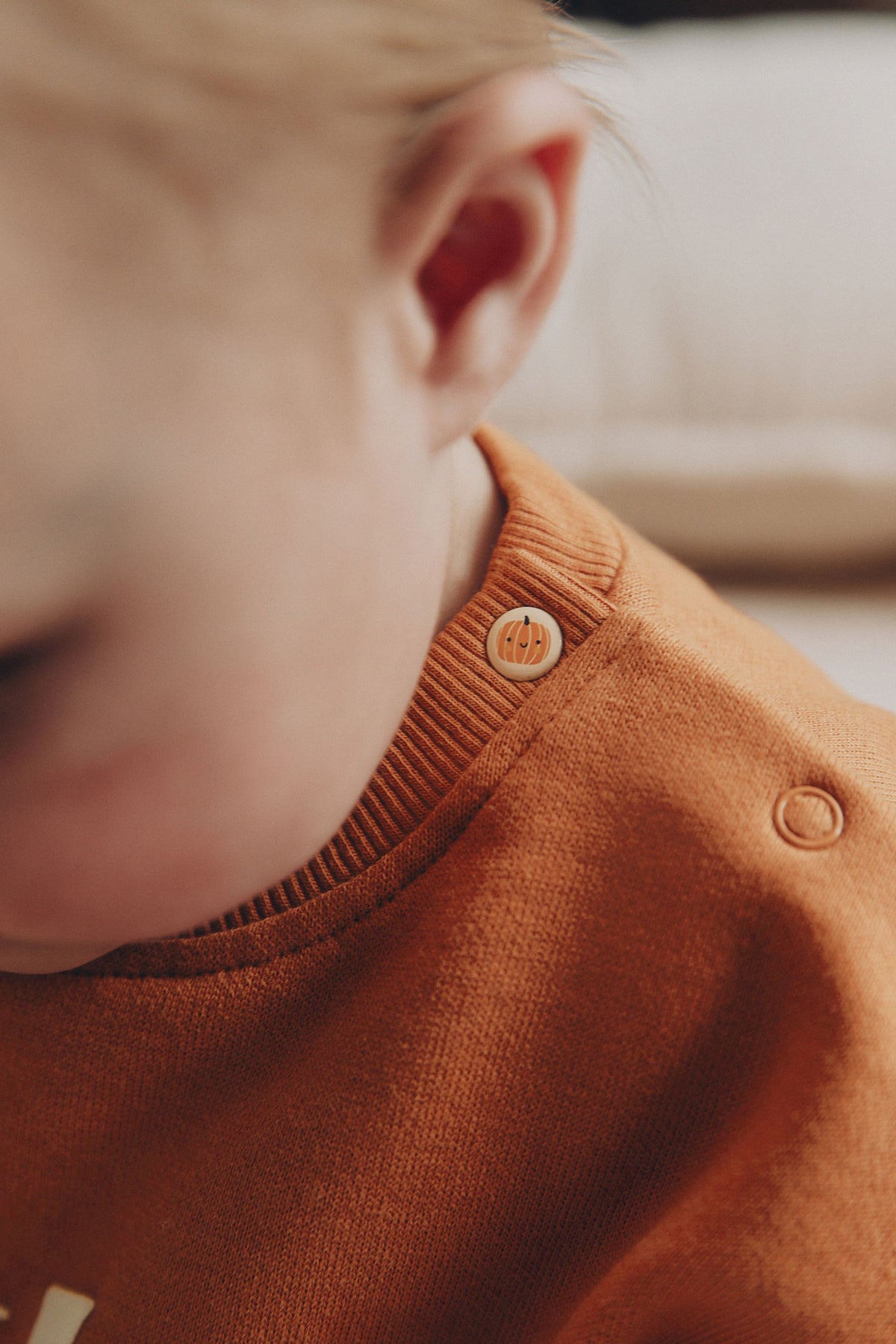 Set Sweatshirt și Colanți Little Pumpkin - Portocalie, Nou-Născut, Mărime 1 - 2-3 Ani, NEXT - imagine 6