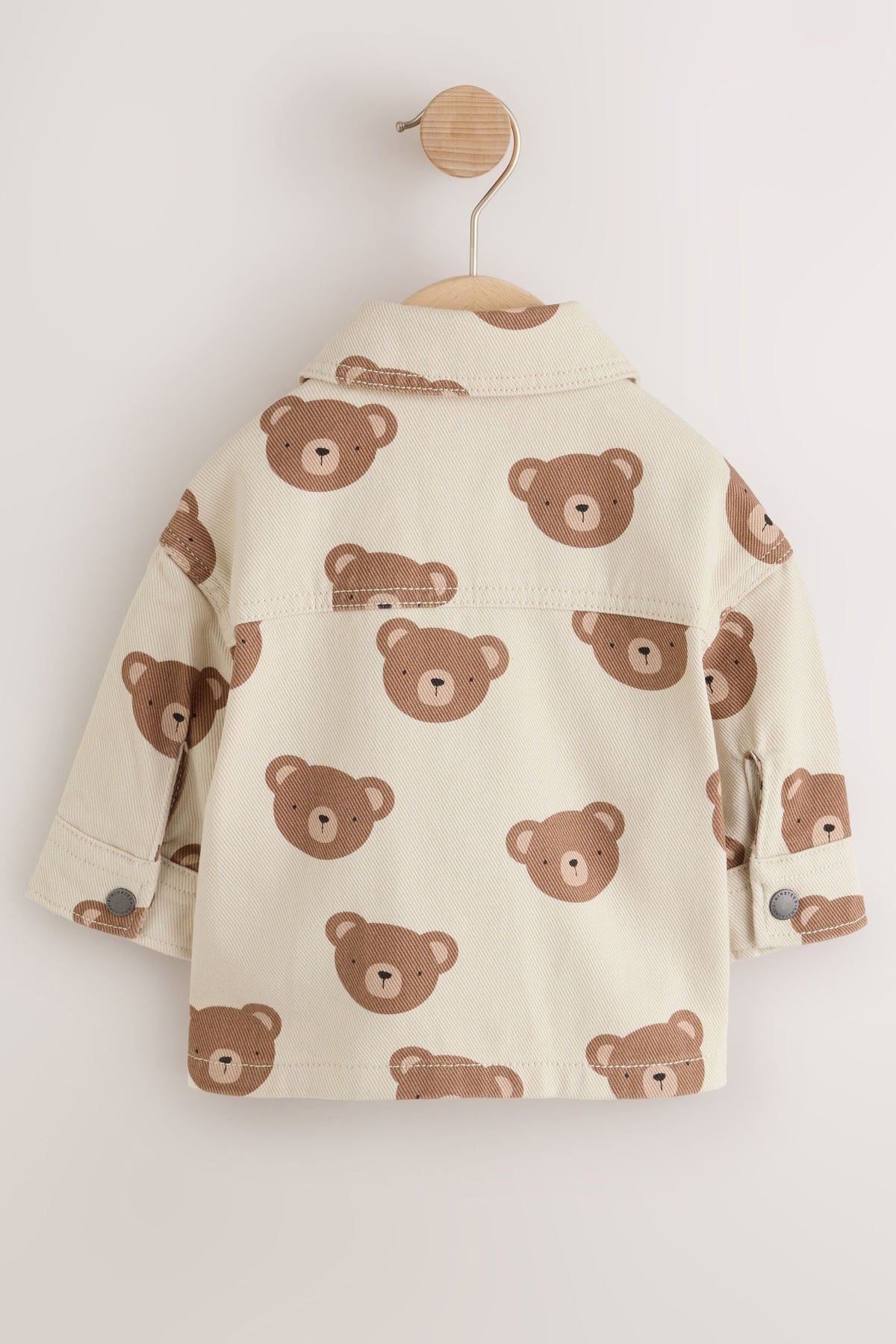 Cămașă-jachetă din twill cu imprimeu cu ursuleți – neutru, băieți, 3-6 luni - 6-7 ani, NEXT - imagine 10