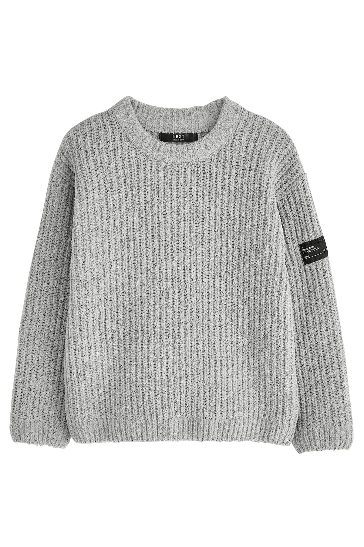 Pulover utility cu guler rotund – gri, băieți, 3 ani - 16 ani, NEXT - imagine 4