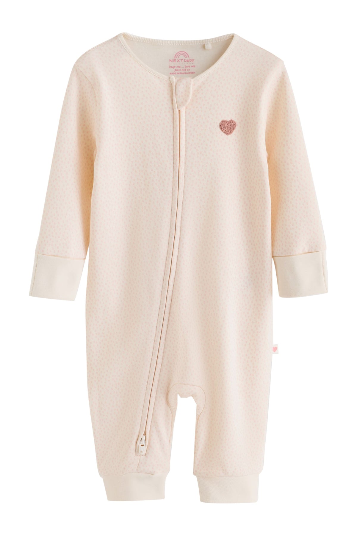 Salopetă pentru bebeluși cu fermoar bidirecțional Ecru/Pink Cloud 4 set - Roz, Nou-născut, 2.2kg - 1.5-2 ani, NEXT - imagine 4