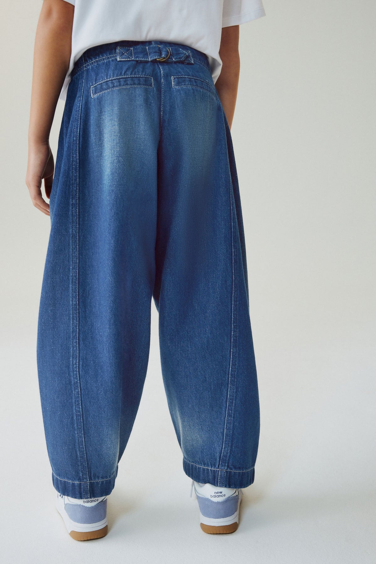 Blugi barrel – denim închis, fete, 3 ani - 16 ani, NEXT