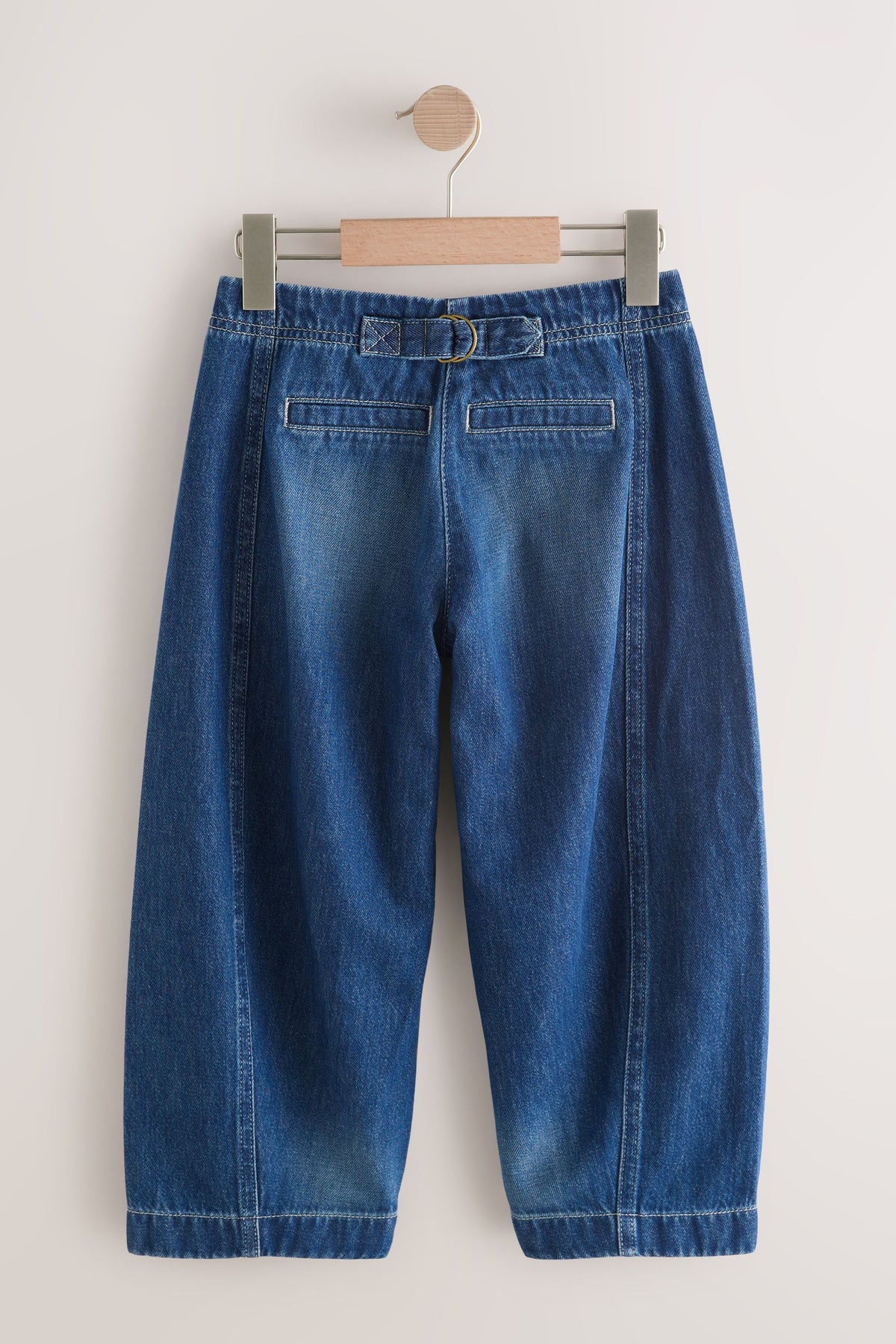 Blugi barrel – denim închis, fete, 3 ani - 16 ani, NEXT - imagine 3