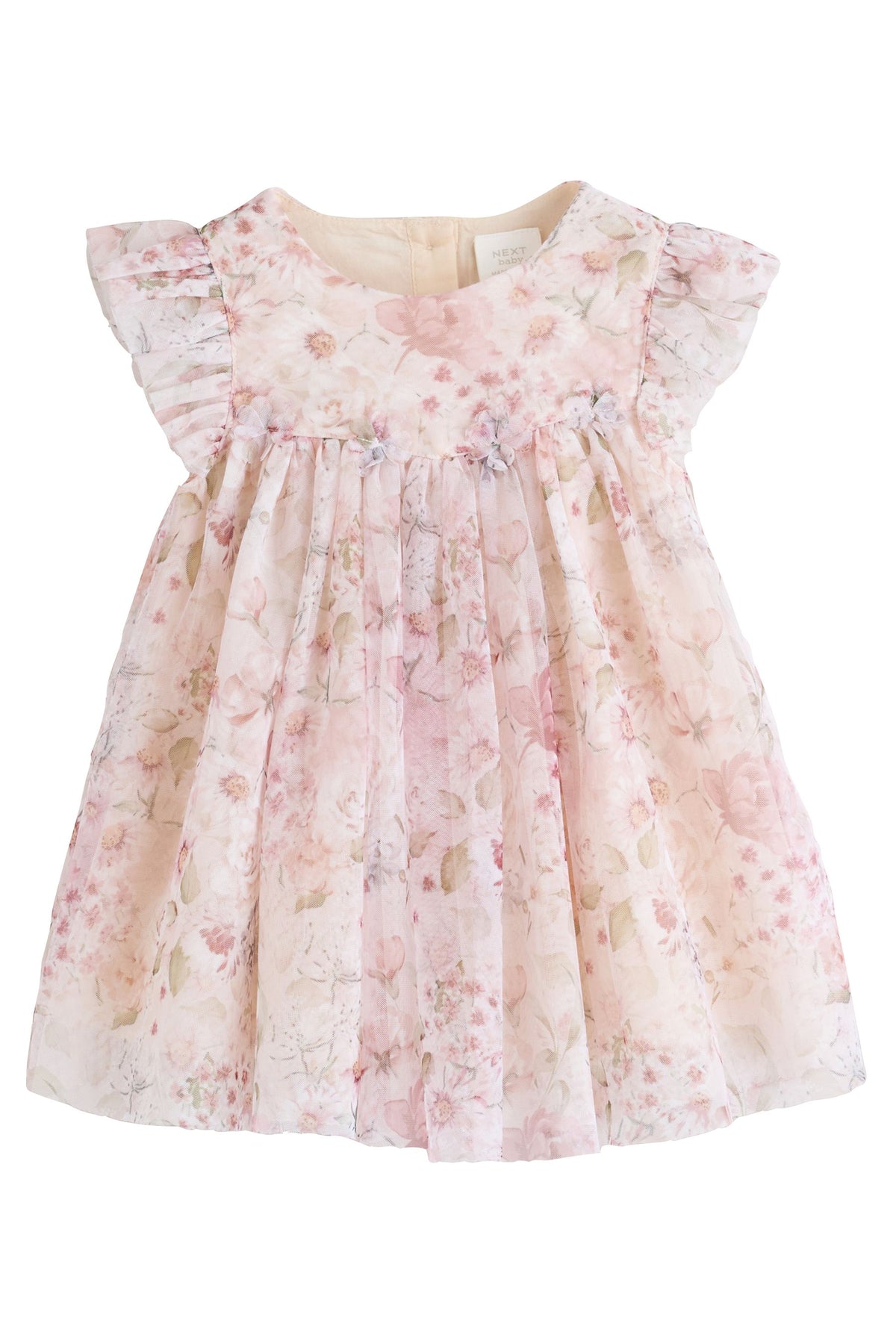 Rochie din tul cu flori pentru bebeluși – roz, NEXT