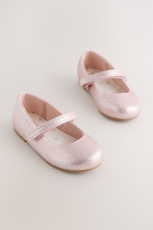 Pantofi Mary Jane de ocazie cu velcro – roz, fete, NEXT