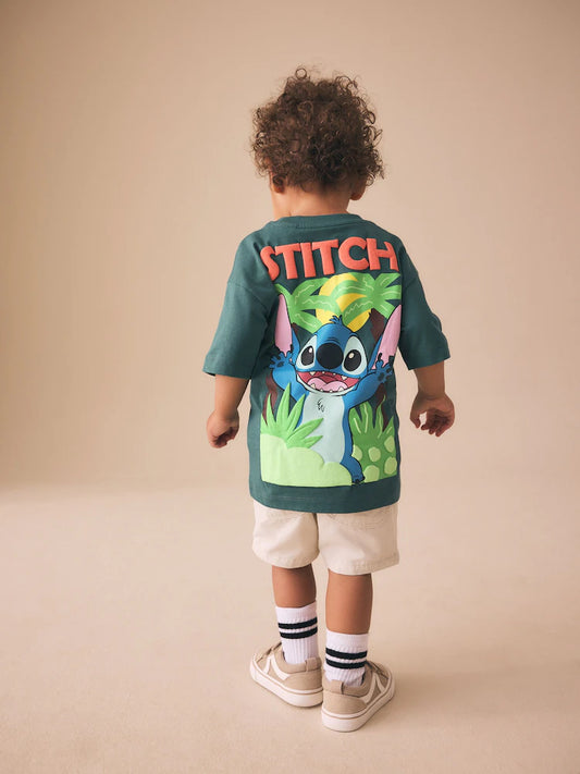 Tricou cu imprimeu Lilo & Stitch - verde, băieți, 3-6 luni - 5-6 ani, NEXT