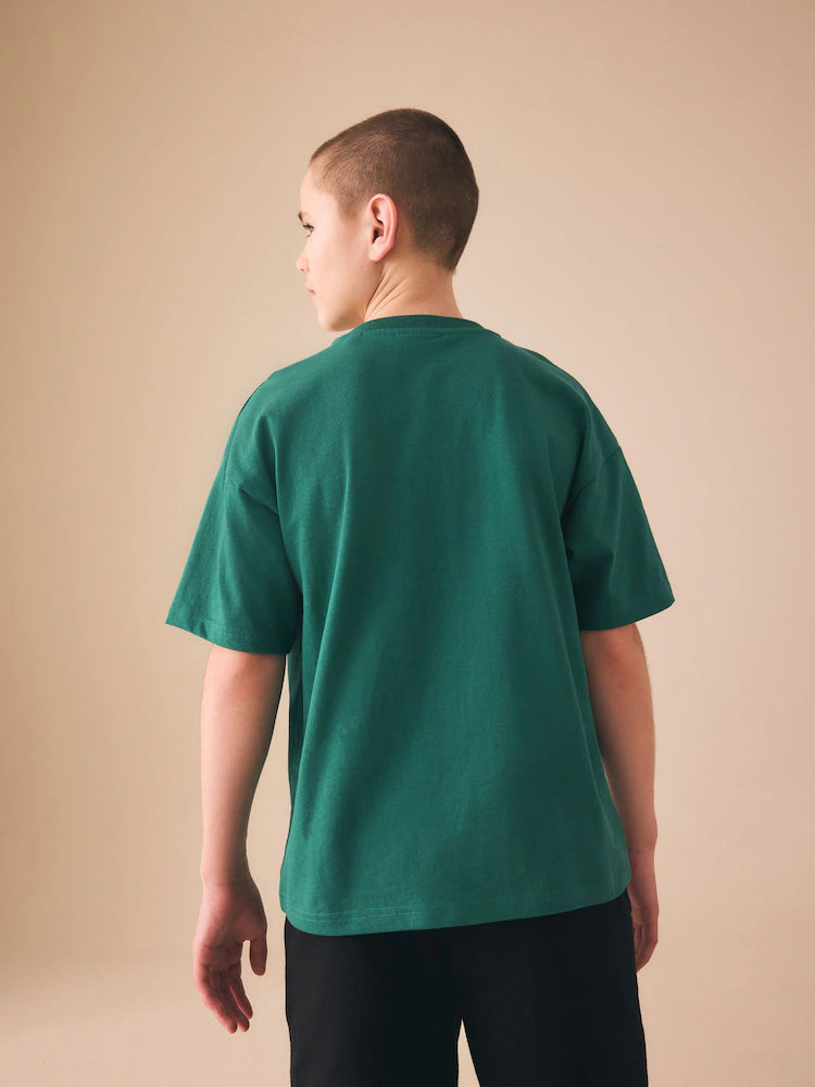 Set Minecraft cu tricou și pantaloni scurți - verde/negru, 3 ani - 16 ani, NEXT