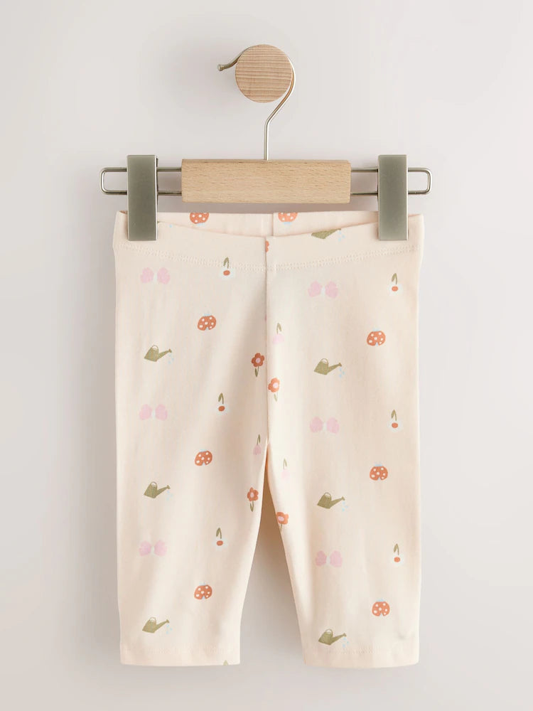 NEUTRAL ALL OVER PRINT COTTON LEGGINGS