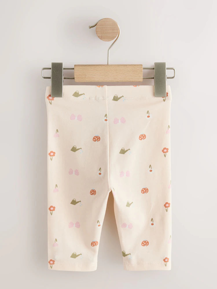 NEUTRAL ALL OVER PRINT COTTON LEGGINGS