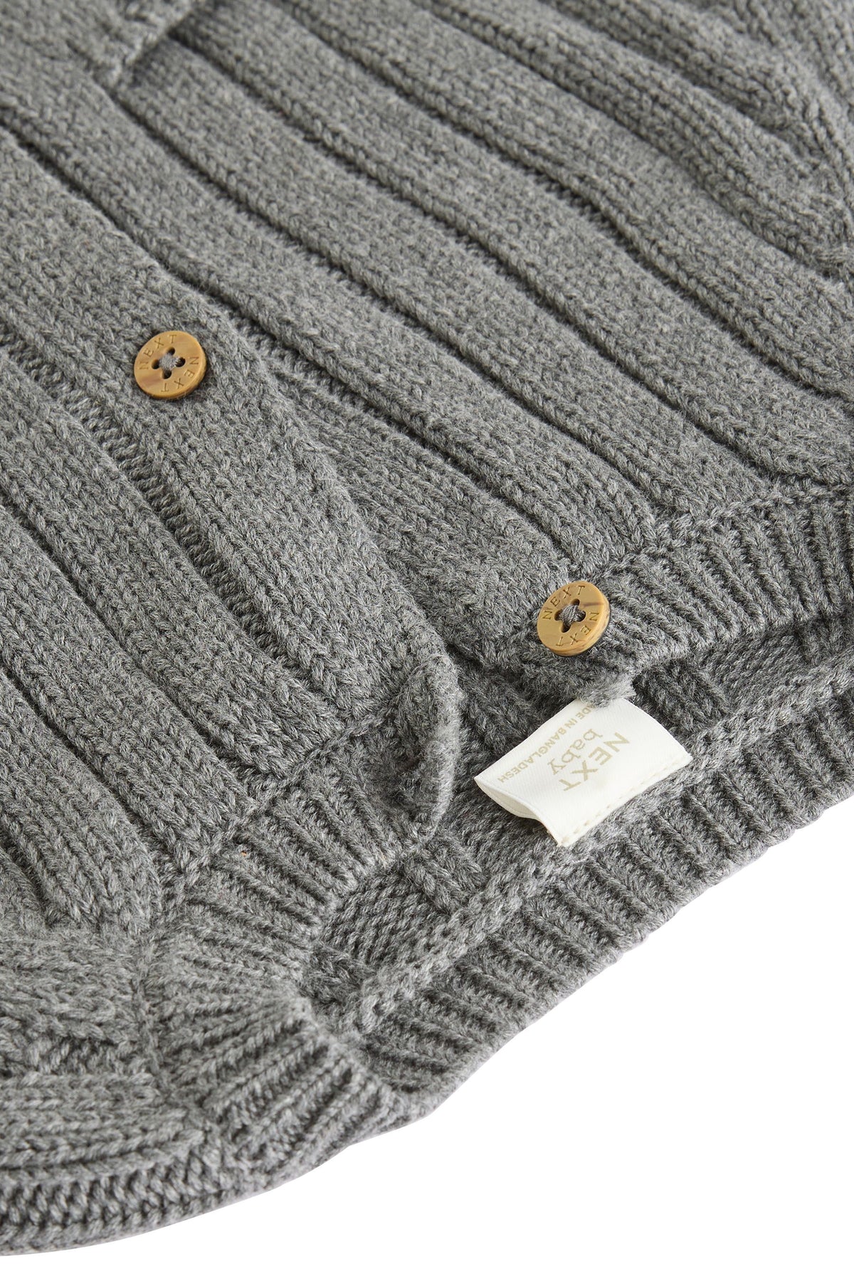 Cardigan Little Man din bumbac 100% – gri, bebeluși, NEXT