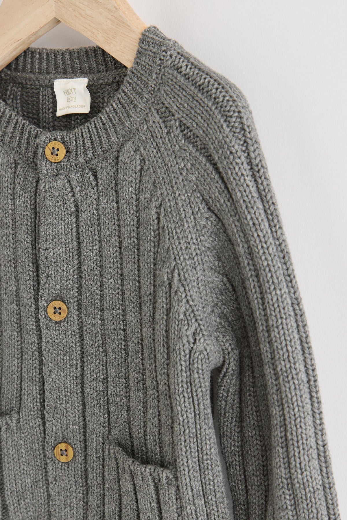 Cardigan Little Man din bumbac 100% – gri, bebeluși, NEXT