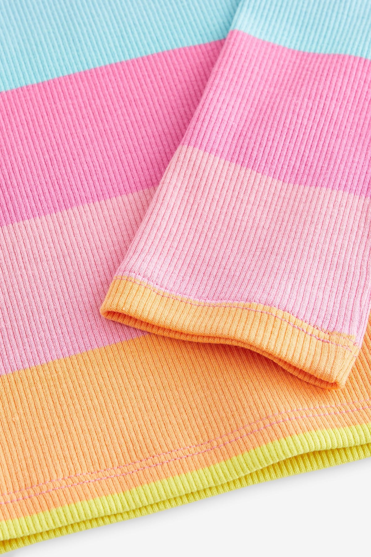 Top din tricot cu nervuri cu mânecă lungă în dungi – multicolor, fete, 3 ani - 16 ani, NEXT - imagine 6