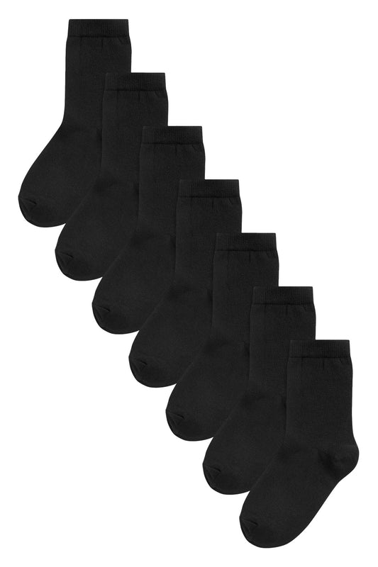 Set 7 șosete din bumbac – negre, băieți, NEXT
