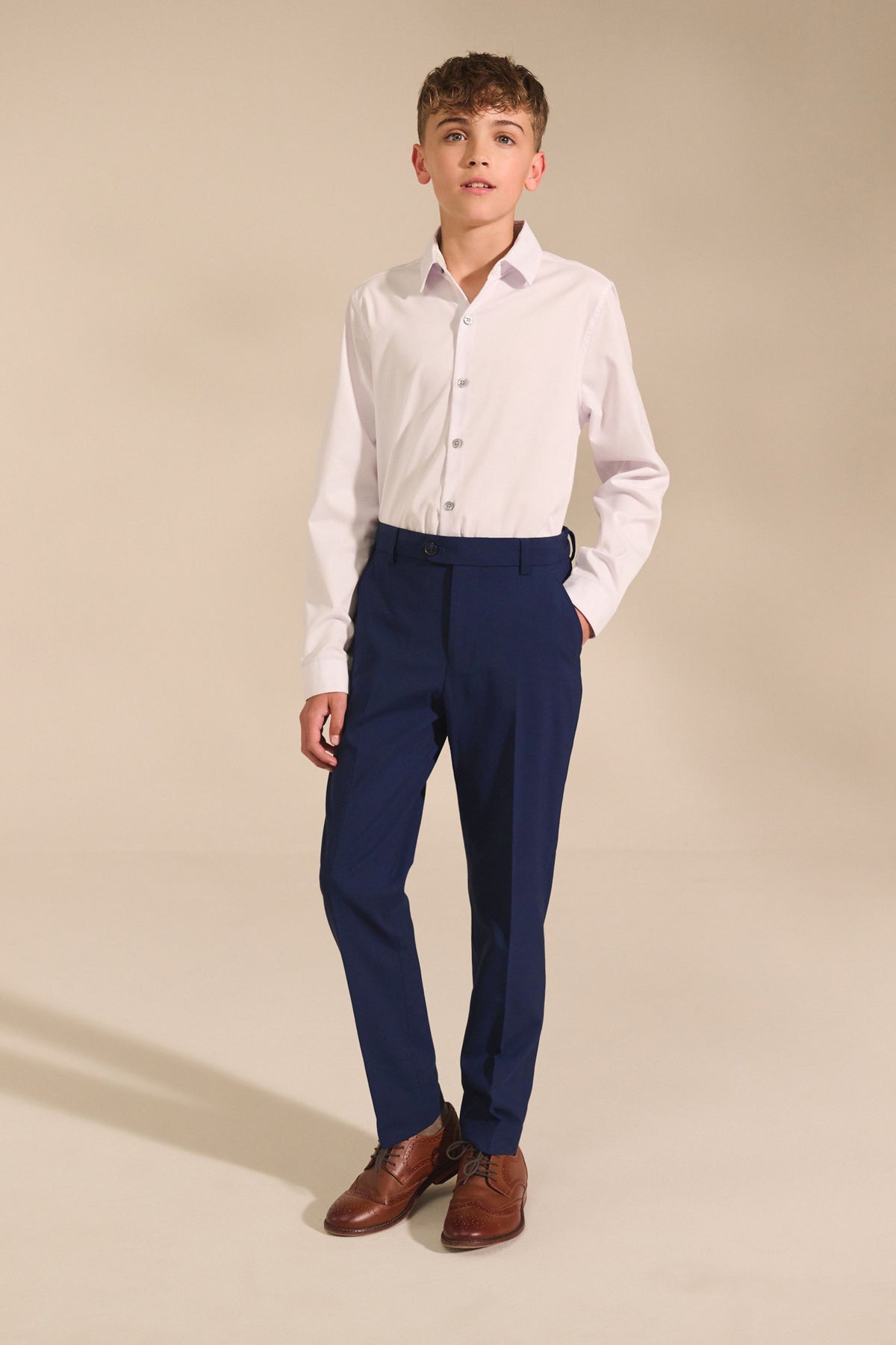 Pantaloni de costum skinny fit – albaștri, băieți, 12-18 luni - 16 ani, NEXT - imagine 22