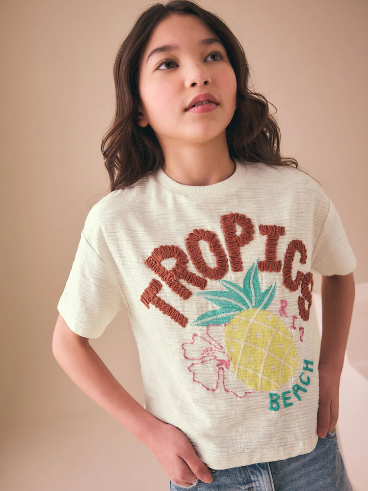 EMBELLISHED TROPICS T-SHIRT