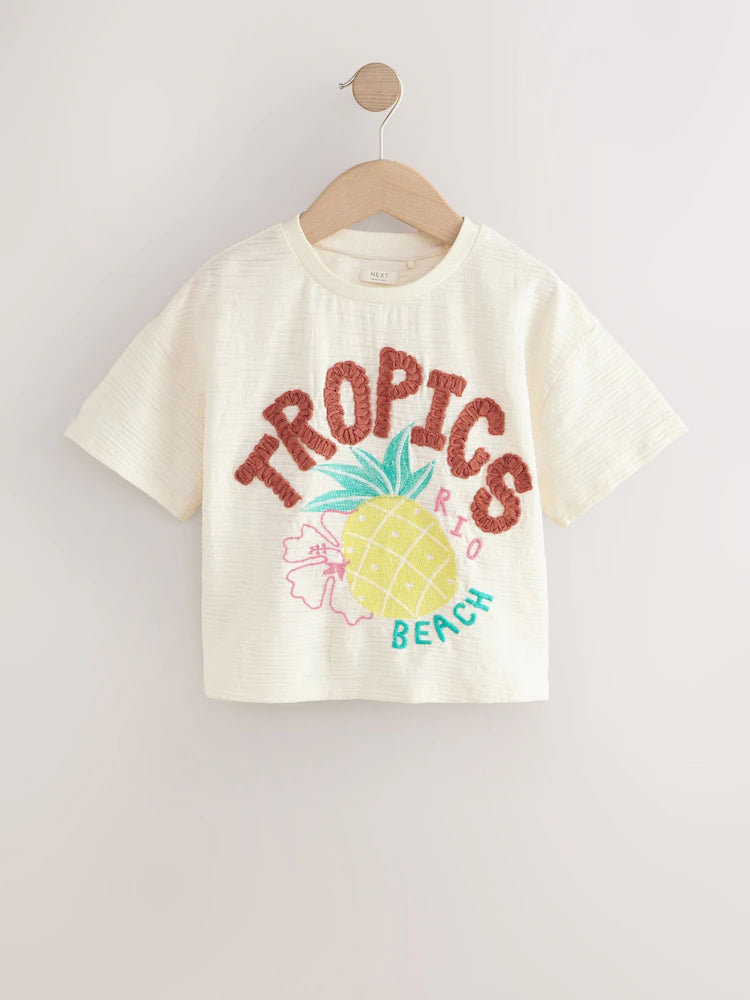 EMBELLISHED TROPICS T-SHIRT