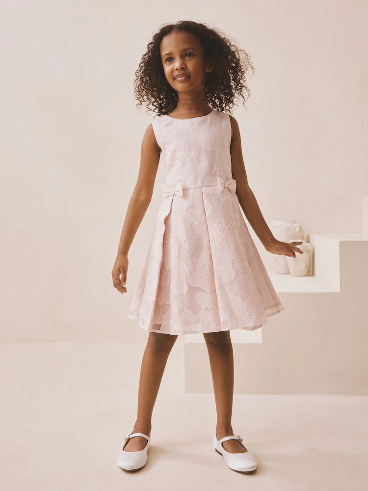 Rochie de ocazie cu model floral - roz, NEXT