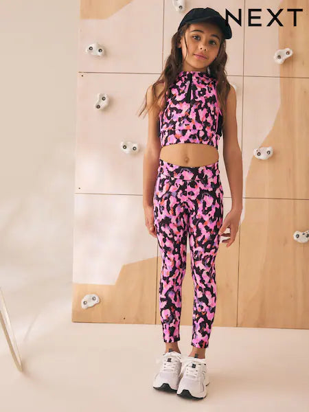 Colanți sport cu imprimeu animal print – animal print, fete, 3 ani - 14 ani, NEXT