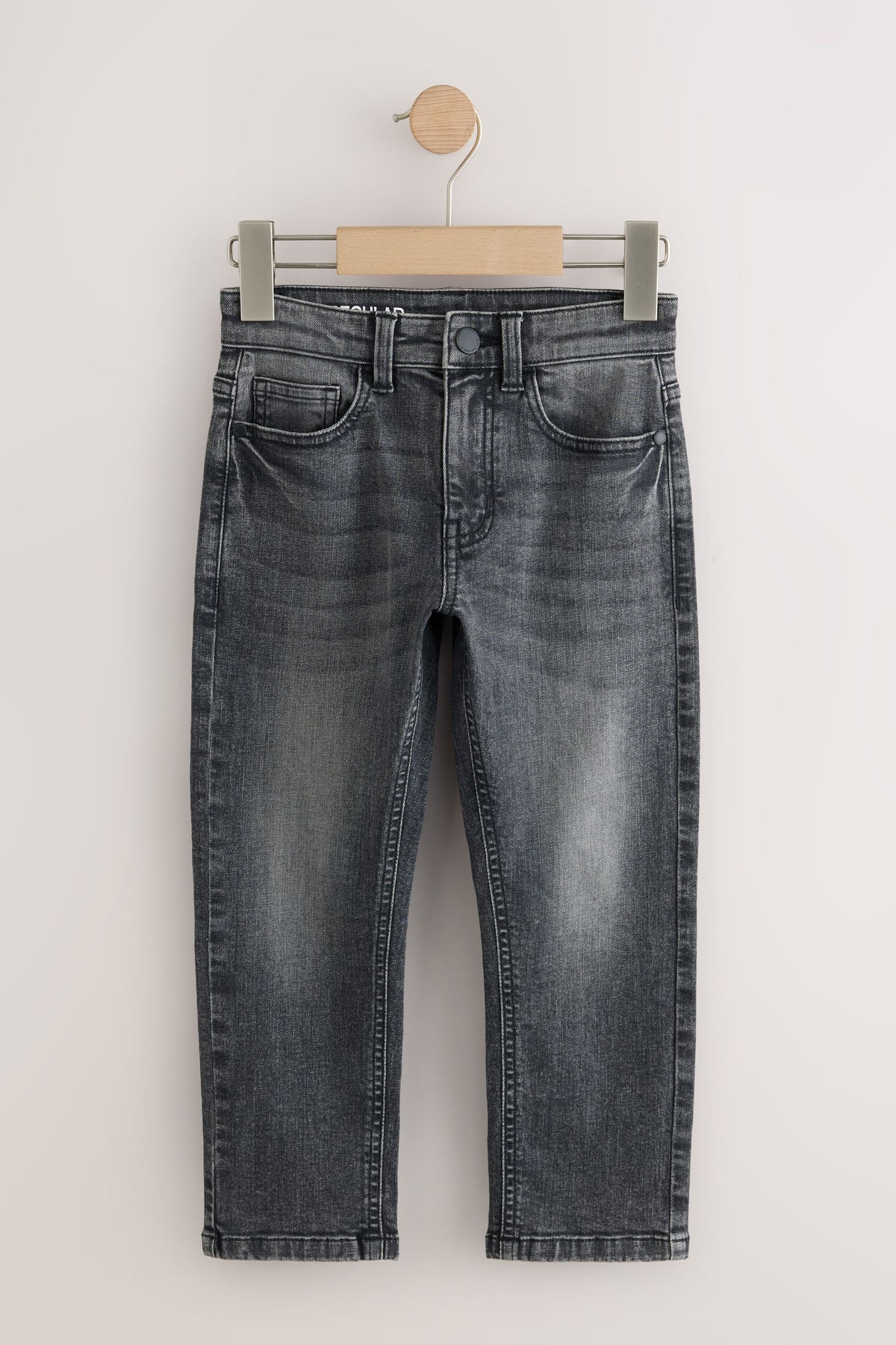 Jeans Stretch Regular Fit Denim Gri - Denim Gri, Băieți, 3 ani - 16 ani, NEXT - imagine 8
