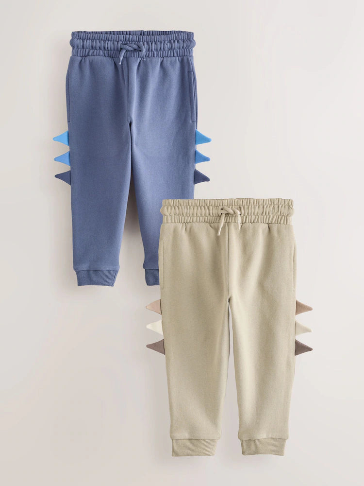 Joggers cu țepi de dinozaur – bleumarin/bej nisipiu, băieți, 3-6 luni - 5-6 ani, NEXT