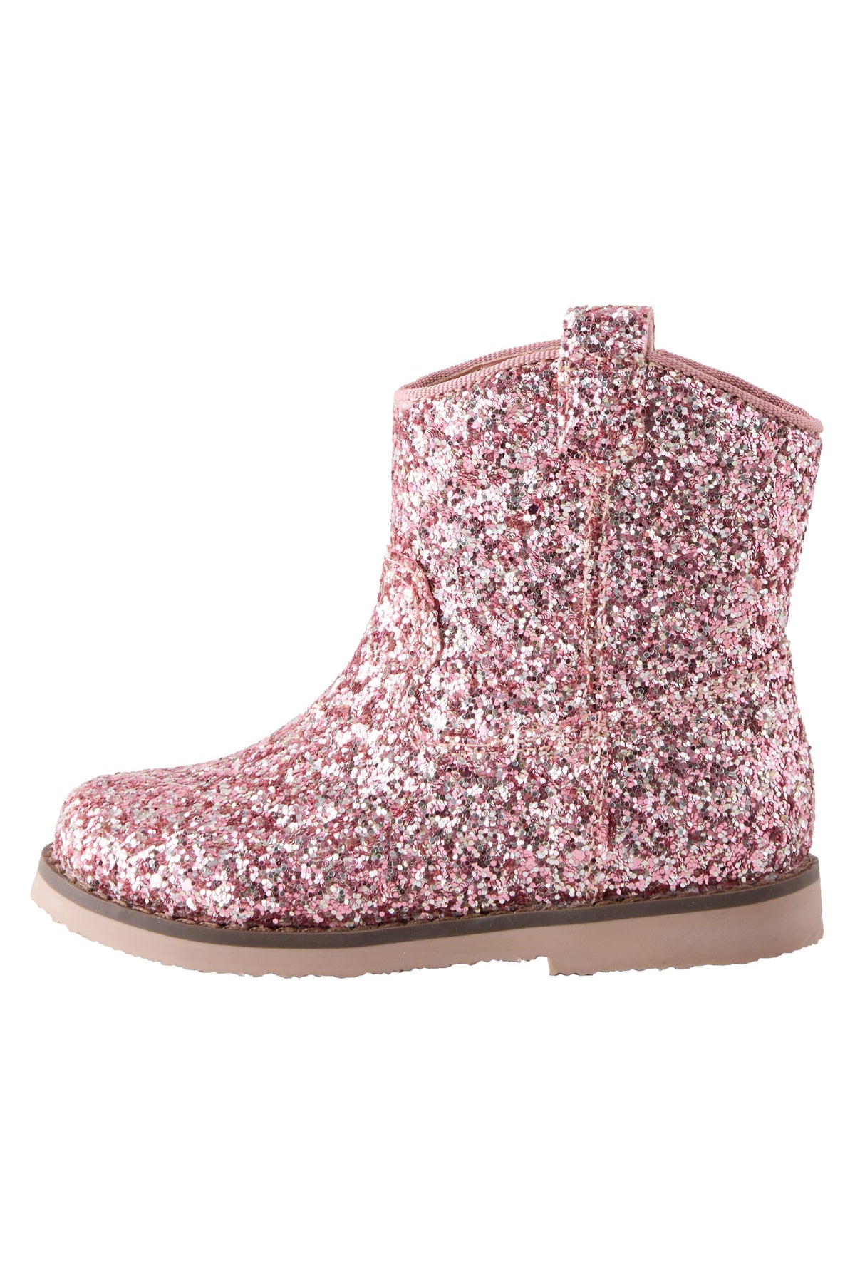 Botine western cu sclipici, lățime standard (F) – roz, fete, UE 19 - UE 30.5, NEXT