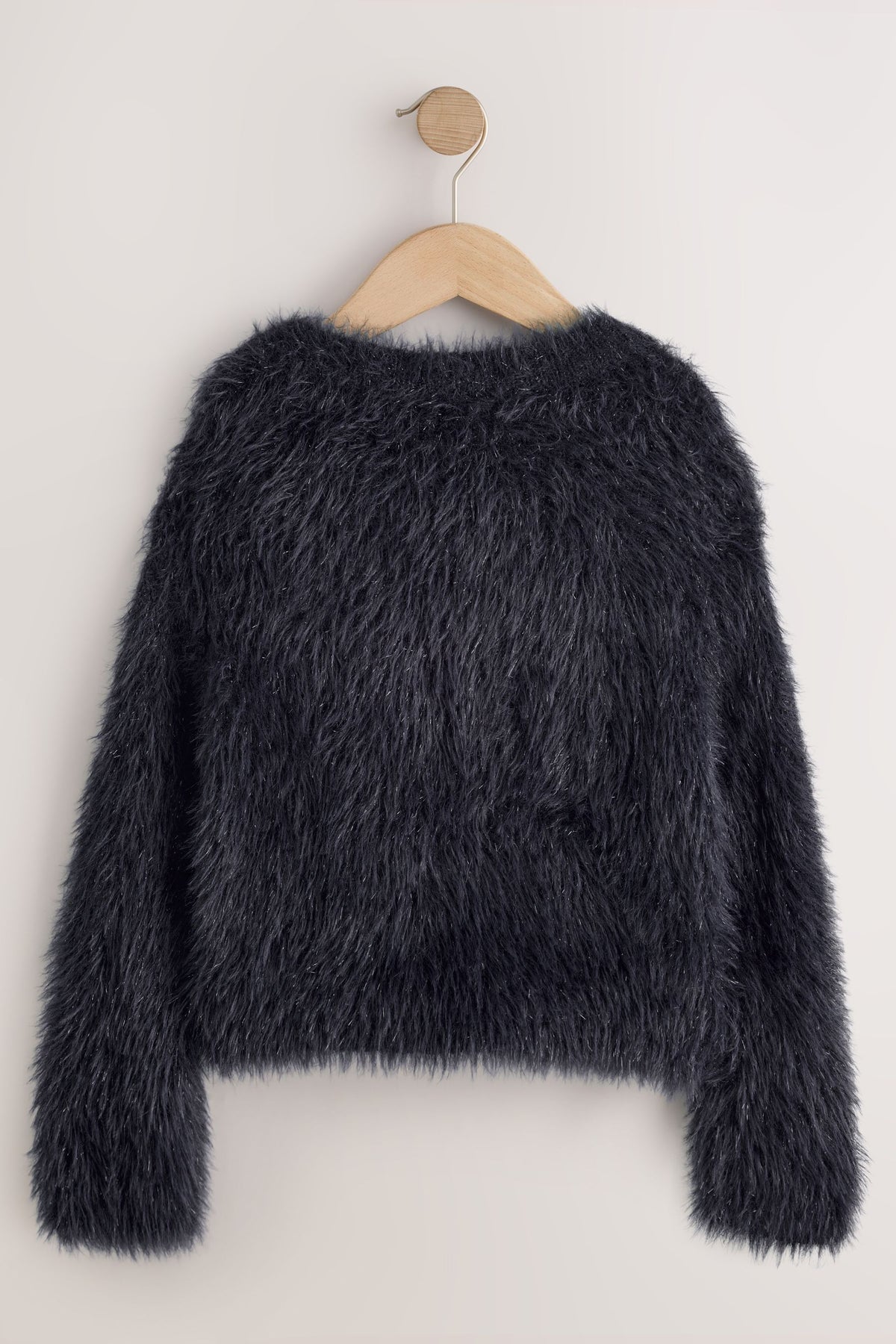 Pulover pufos cu fir strălucitor – negru, fete, 3 ani - 16 ani, NEXT - imagine 12