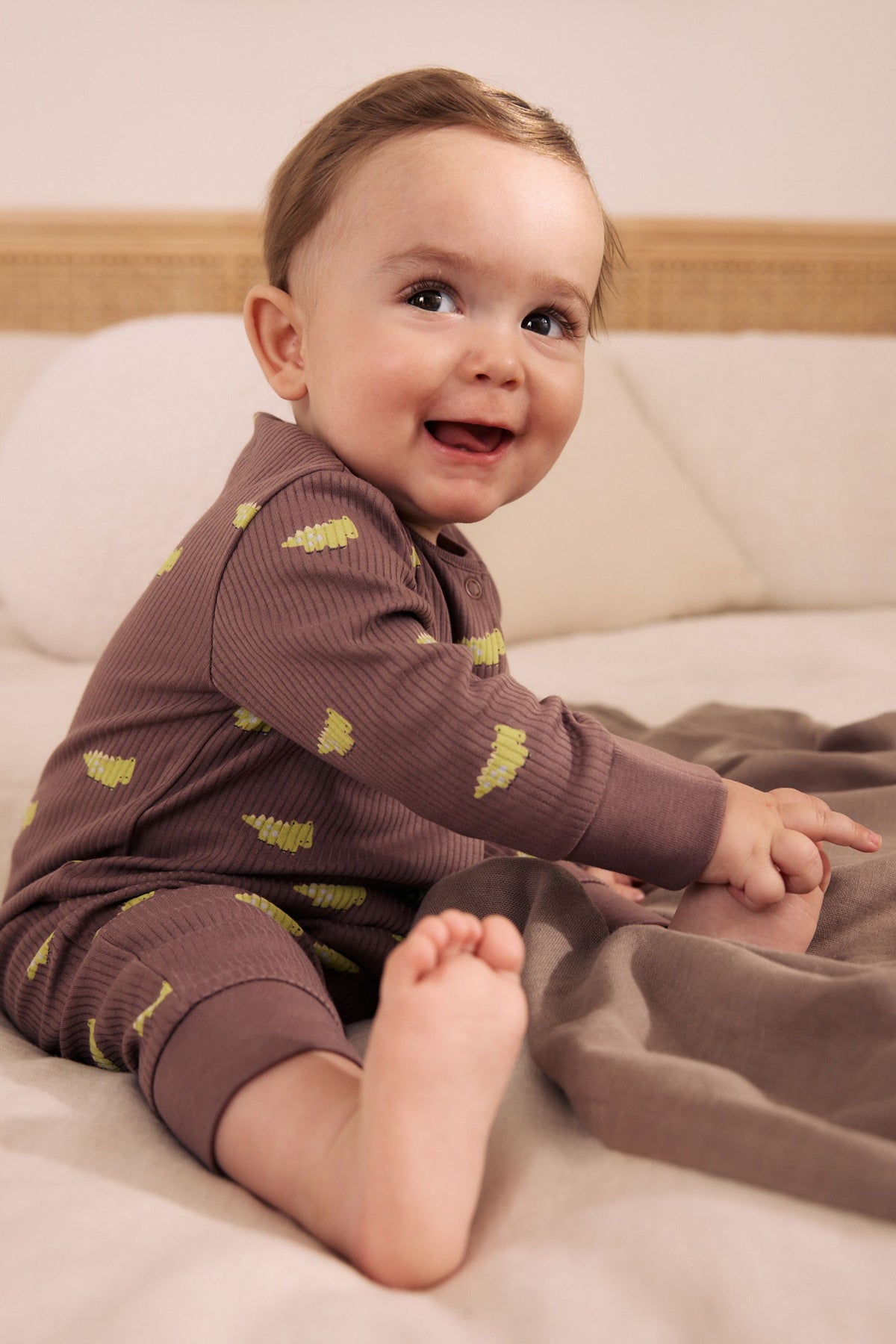 Multi Two Way Zip Baby Sleepsuits 4 Pack - Multi, Newborn, First Size - 2-3 Yrs, NEXT - imagine 9