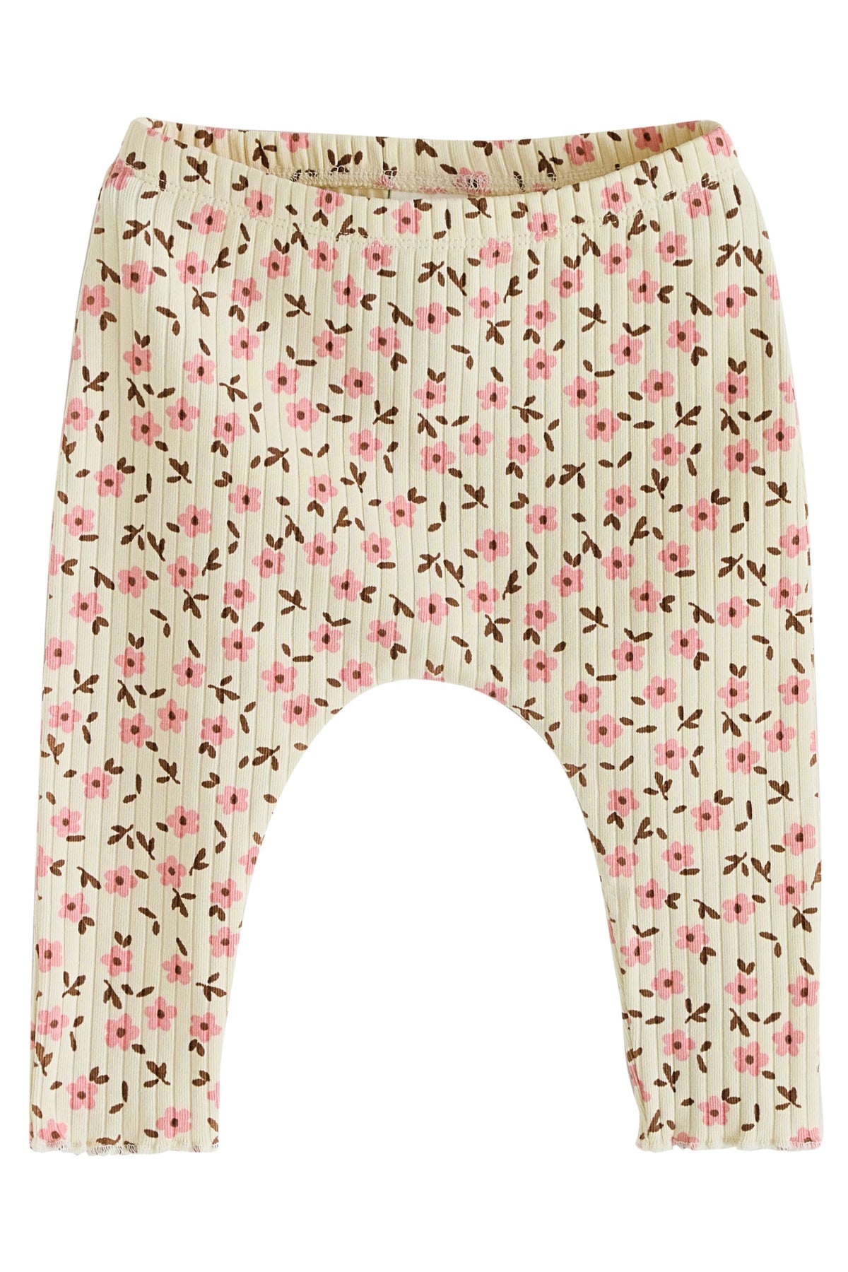Ecru Bunny Knitted Jumper and Floral Leggings Baby Set 2 Piece - Neutral, Newborn, First Size - 1.5-2 Yrs, NEXT - imagine 6