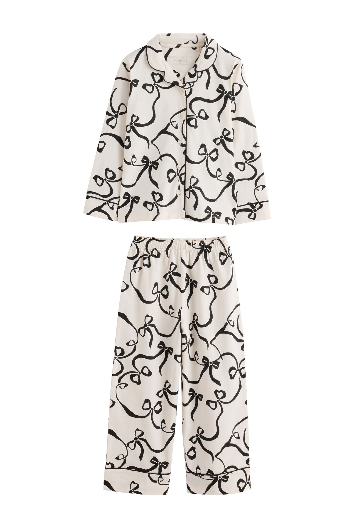 Pijamale cu butoni albi/negru din jerse - Multi, Fete, 3 ani - 16 ani, NEXT - imagine 10