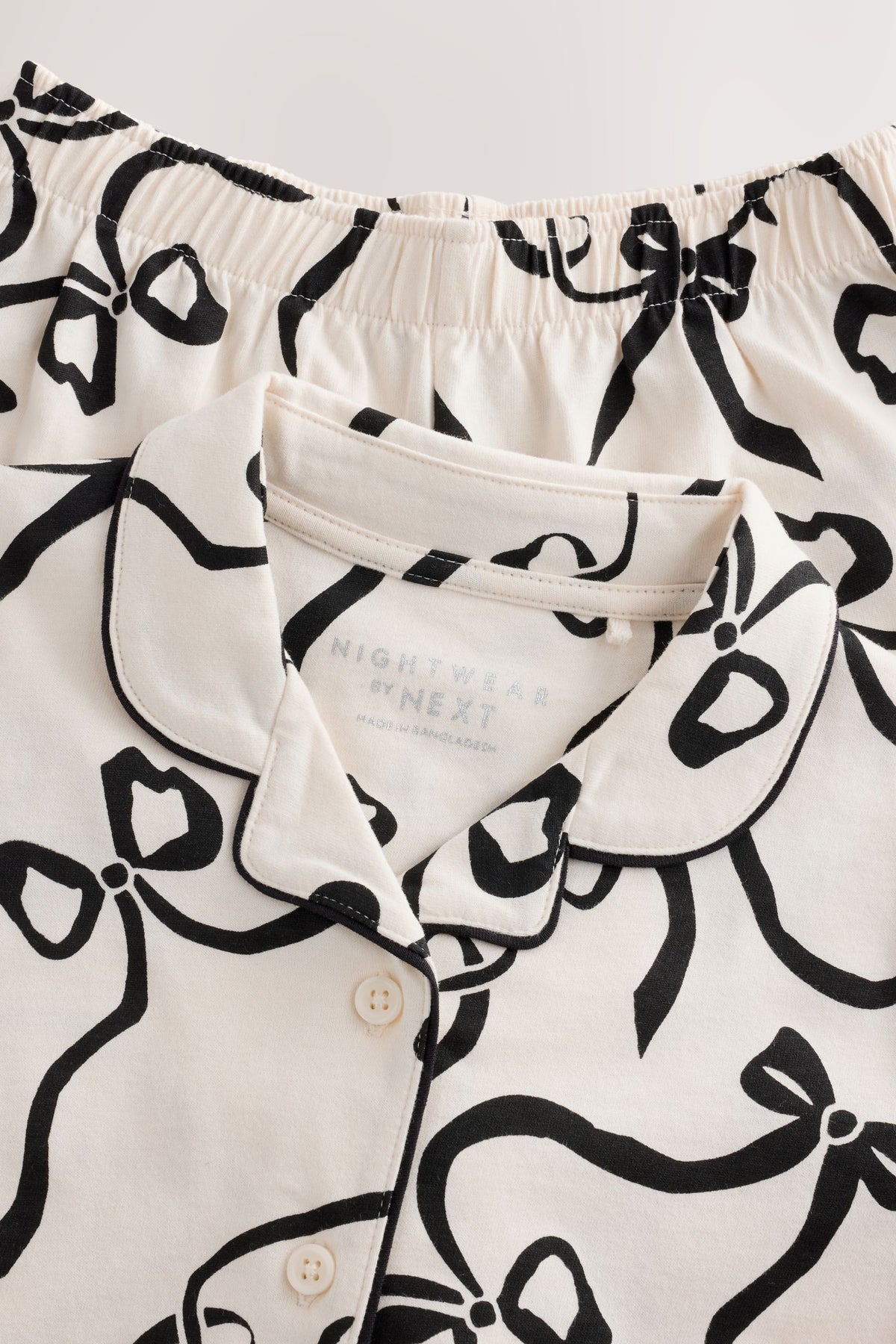 Pijamale cu butoni albi/negru din jerse - Multi, Fete, 3 ani - 16 ani, NEXT - imagine 11