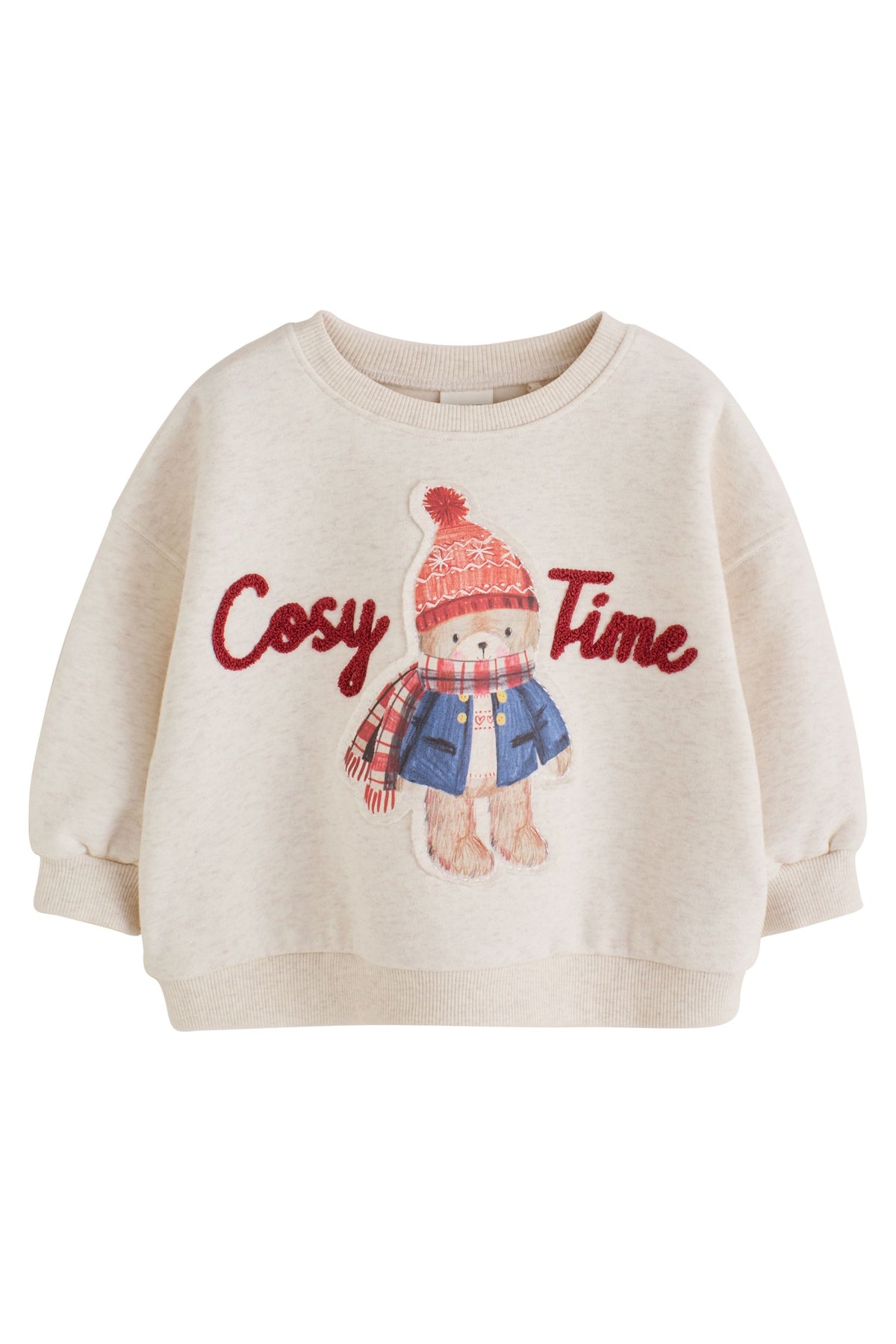 Pulover cu guler rotund crem - Crem, Fete, 3-6 luni - 6-7 ani, NEXT - imagine 4