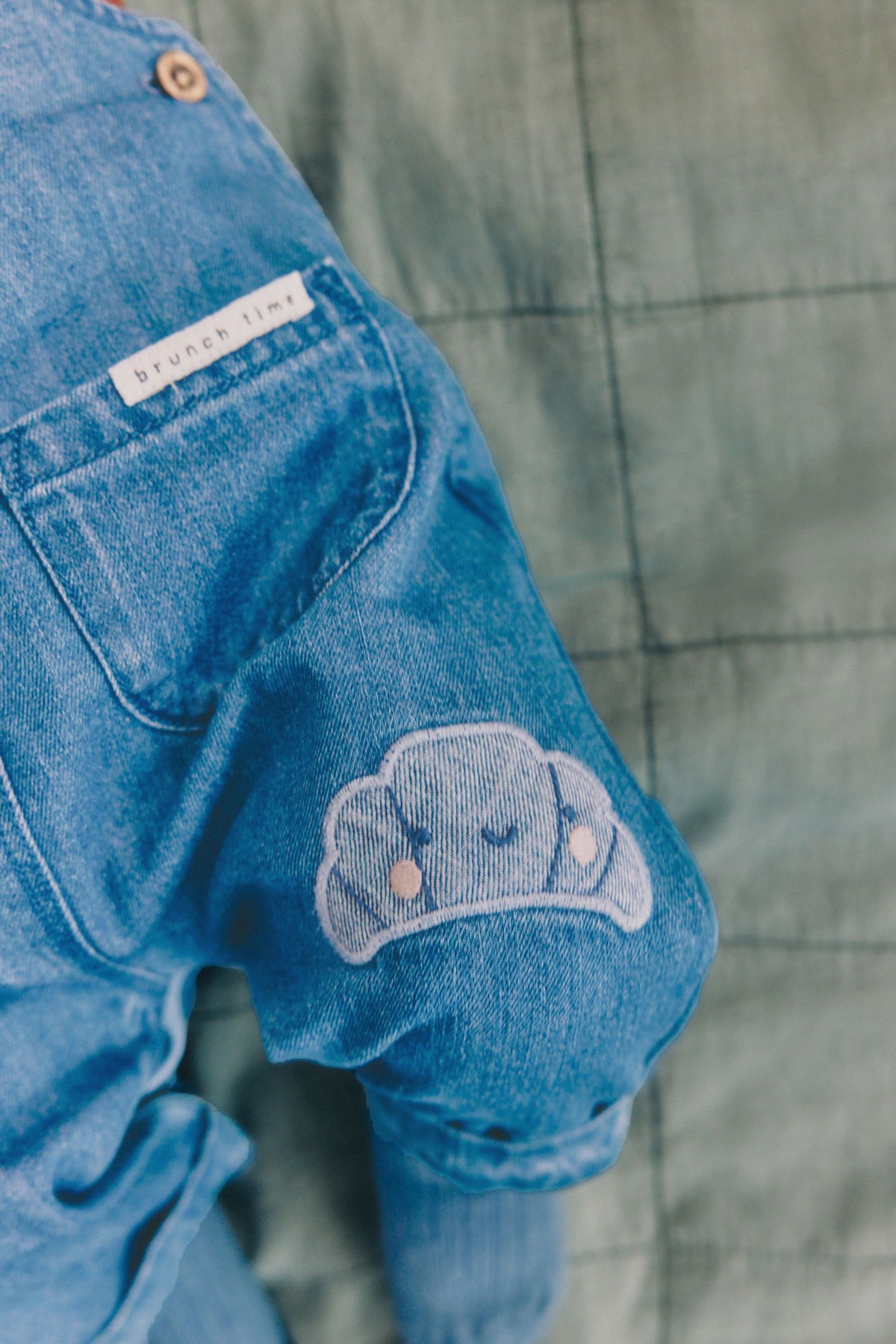 Blue Milk Club Denim Dungaree and Textured Bodysuit Baby Set - Blue, Newborn, Up To 1Mth - 1.5-2 Yrs, NEXT - imagine 6