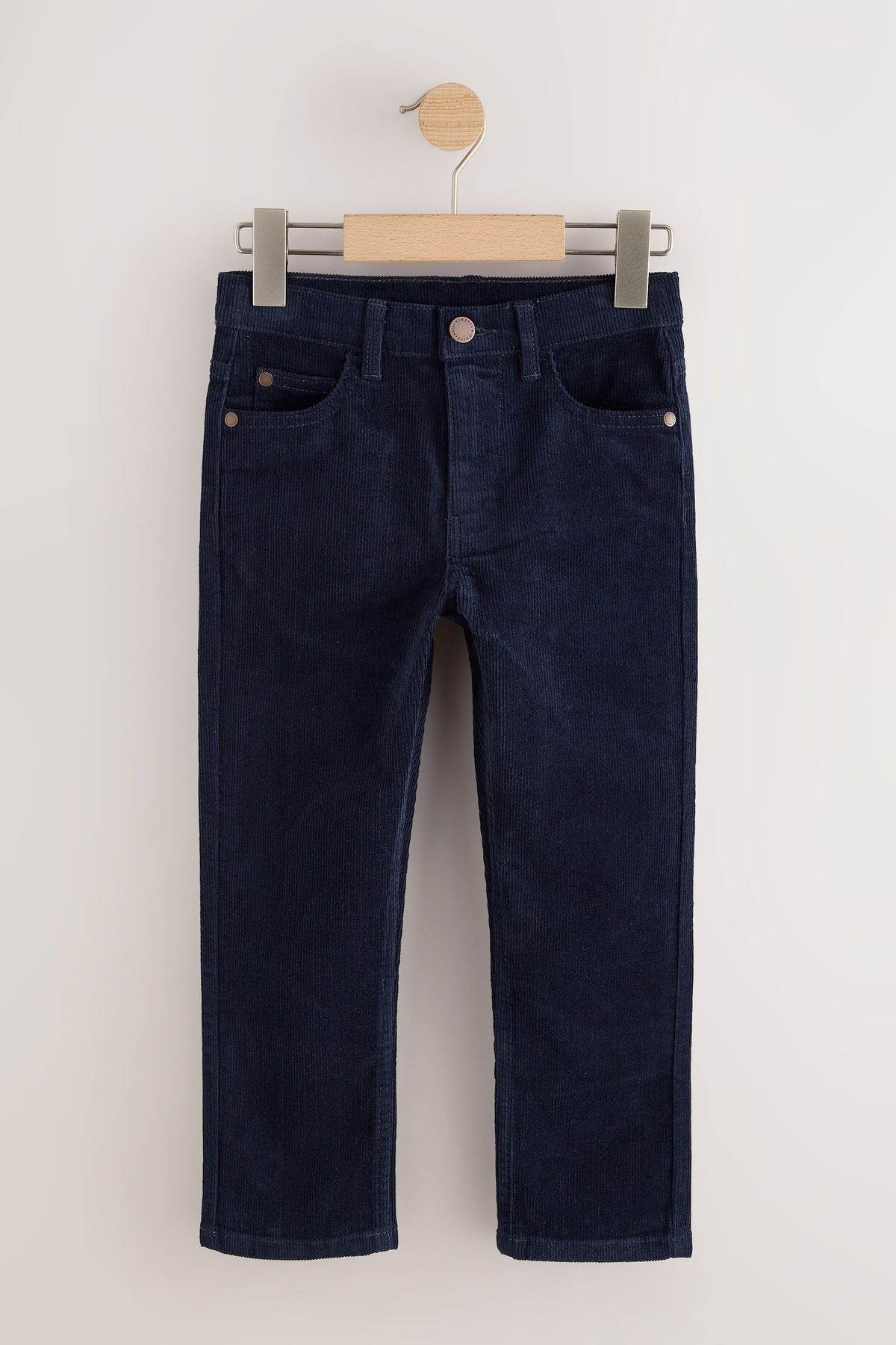 Pantaloni din catifea reiată cu 5 buzunare – bleumarin, băieți, 3 ani - 16 ani, NEXT - imagine 2