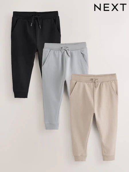 Set 3 joggers super skinny – negru/gri, băieți, 3-6 luni - 5-6 ani, NEXT