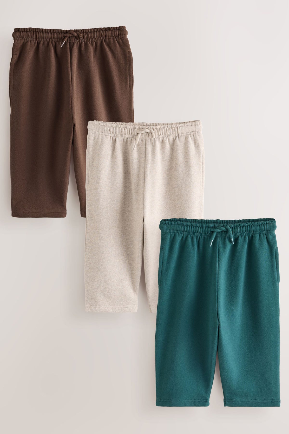 Joggeri din Jersey cu Touch Moale 3 Set - Maro/Crema, Băieți, 3-6 luni - 6-7 ani, NEXT - imagine 3