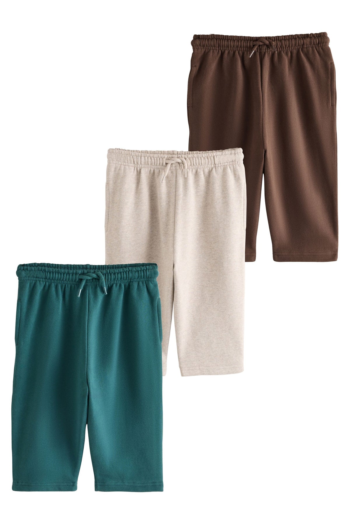 Joggeri din Jersey cu Touch Moale 3 Set - Maro/Crema, Băieți, 3-6 luni - 6-7 ani, NEXT - imagine 4