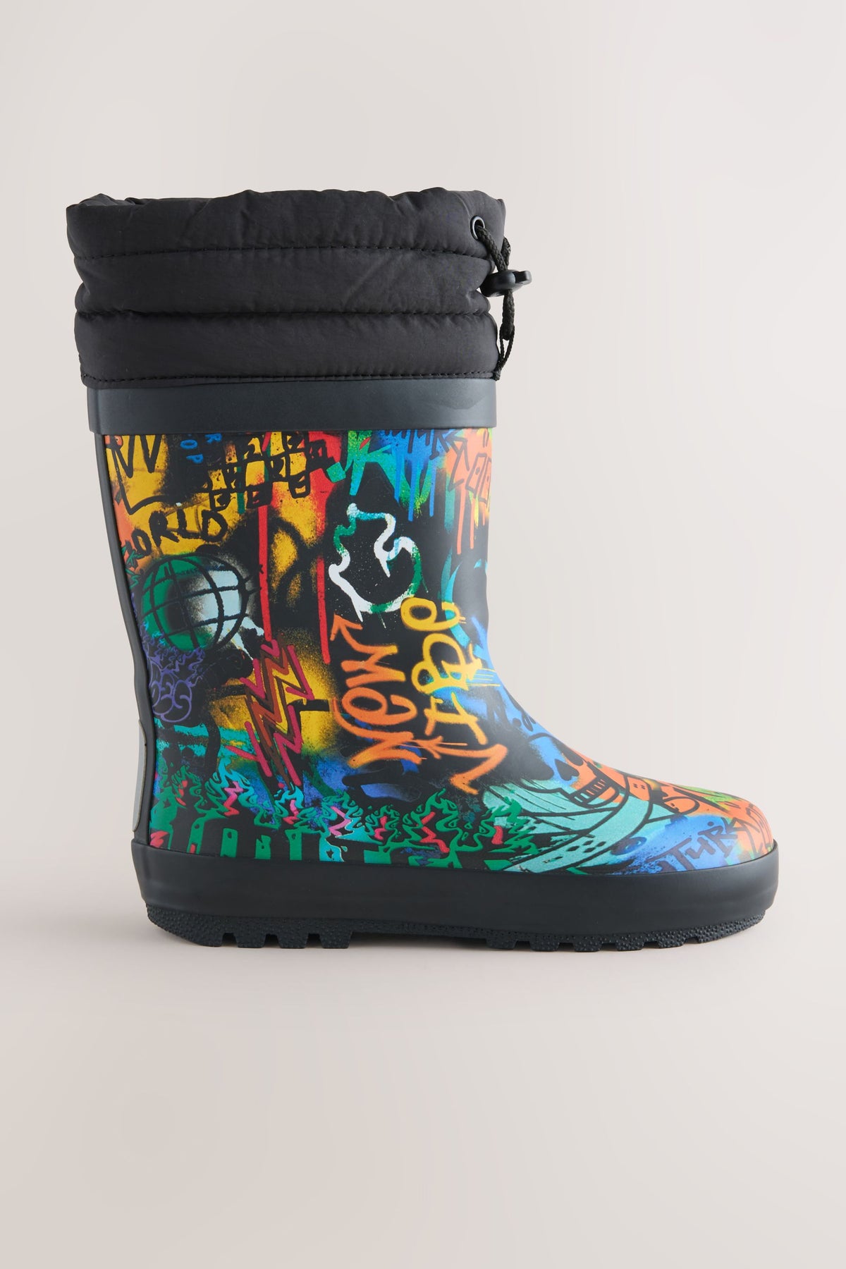 Cizme de cauciuc cu model graffiti și manșetă ajustabilă – multicolor, băieți, UE 25.5 - UE 41, NEXT - imagine 2