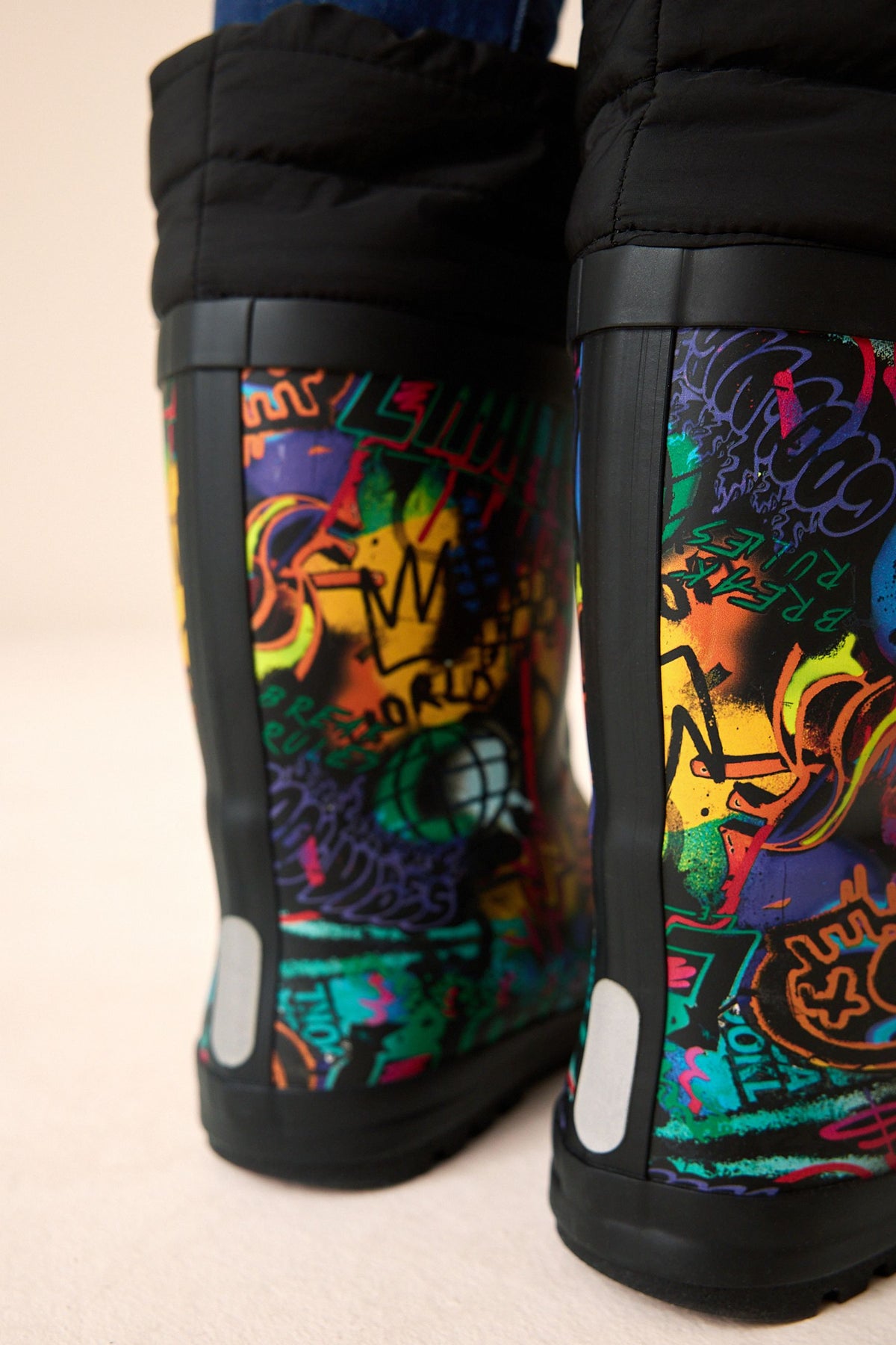 Cizme de cauciuc cu model graffiti și manșetă ajustabilă – multicolor, băieți, UE 25.5 - UE 41, NEXT - imagine 9