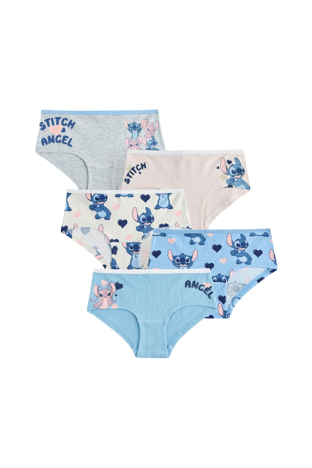 Set 5 chiloți hipster Lilo & Stitch – albastru/roz, fete, 2-3 ani - 15-16 ani, NEXT - imagine 2