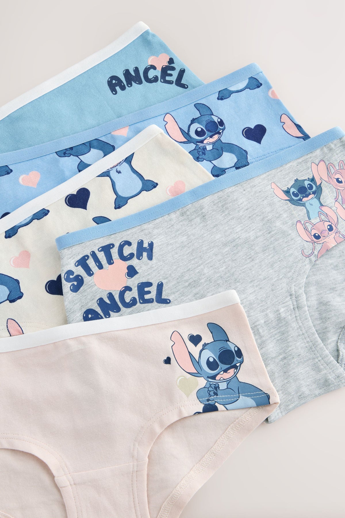 Set 5 chiloți hipster Lilo & Stitch – albastru/roz, fete, 2-3 ani - 15-16 ani, NEXT - imagine 7