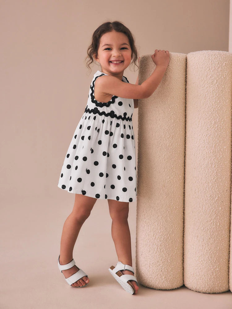 MONOCHROME SPOT RIC RAC DRESS