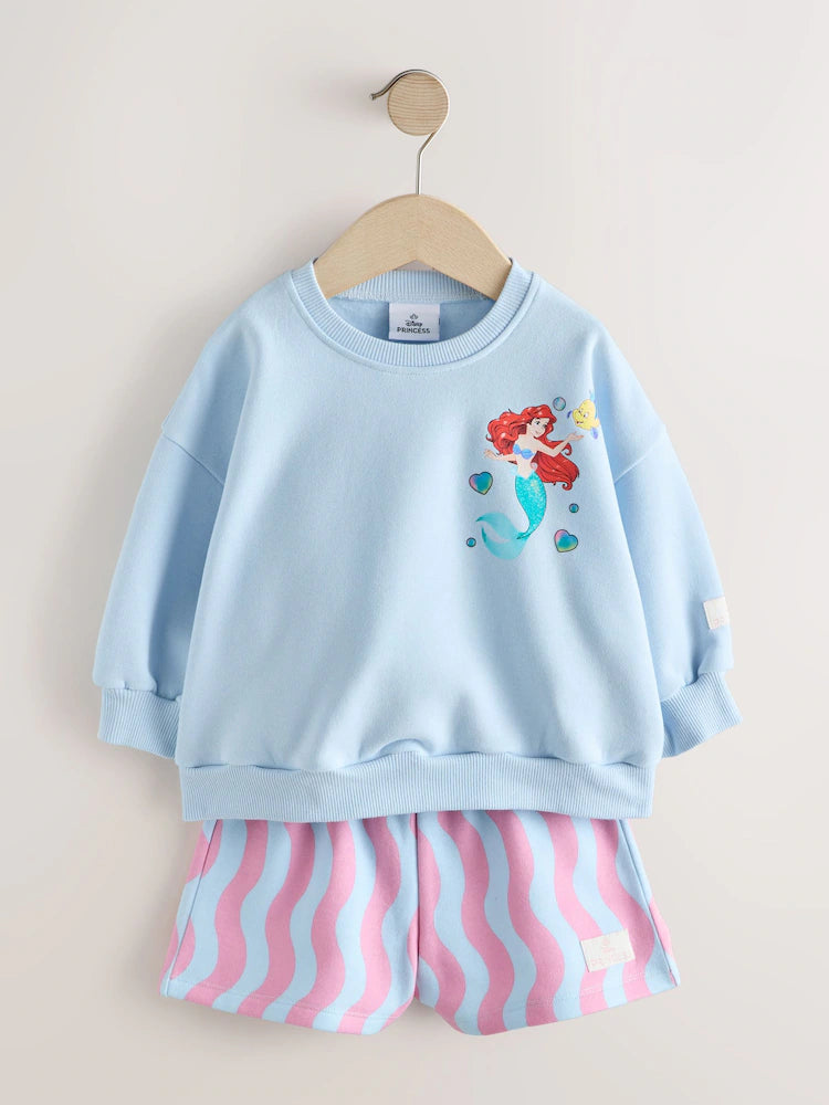 Set cu hanorac și pantaloni scurți Ariel - albastru