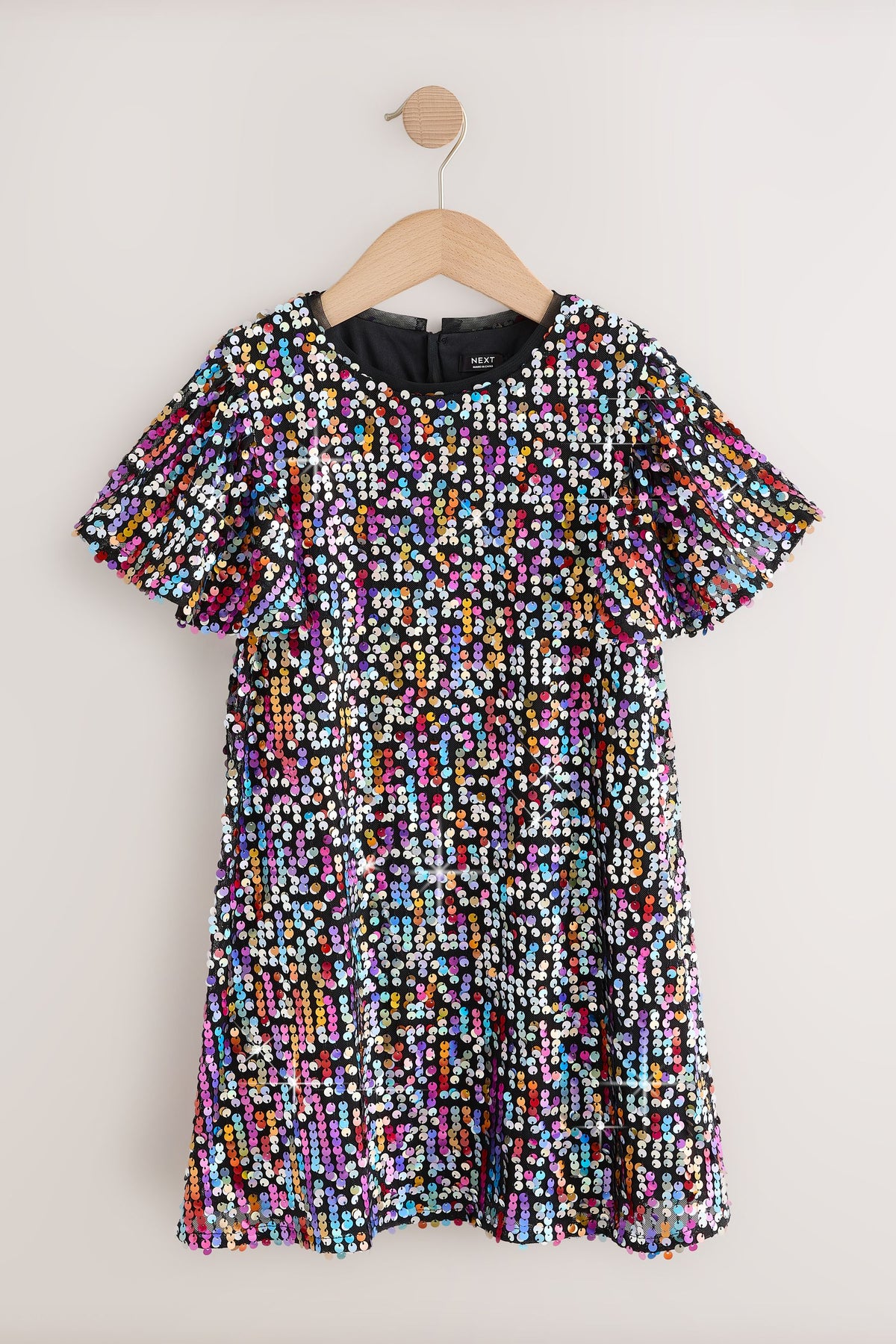 Rochie de ocazie cu paiete – curcubeu, fete, 3 ani - 16 ani, NEXT - imagine 6