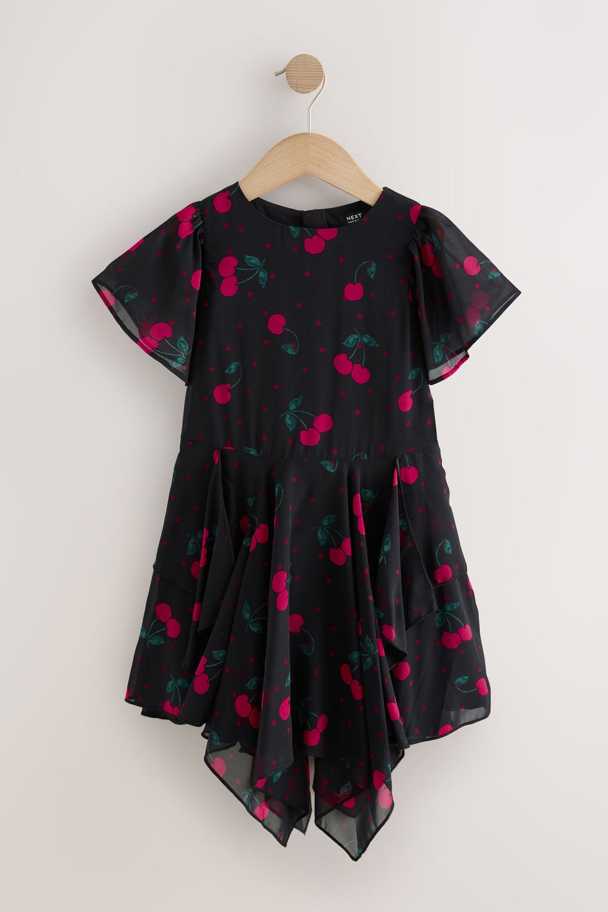 Rochie decorată, cu tiv asimetric – negru, fete, 3 ani - 16 ani, NEXT - imagine 10
