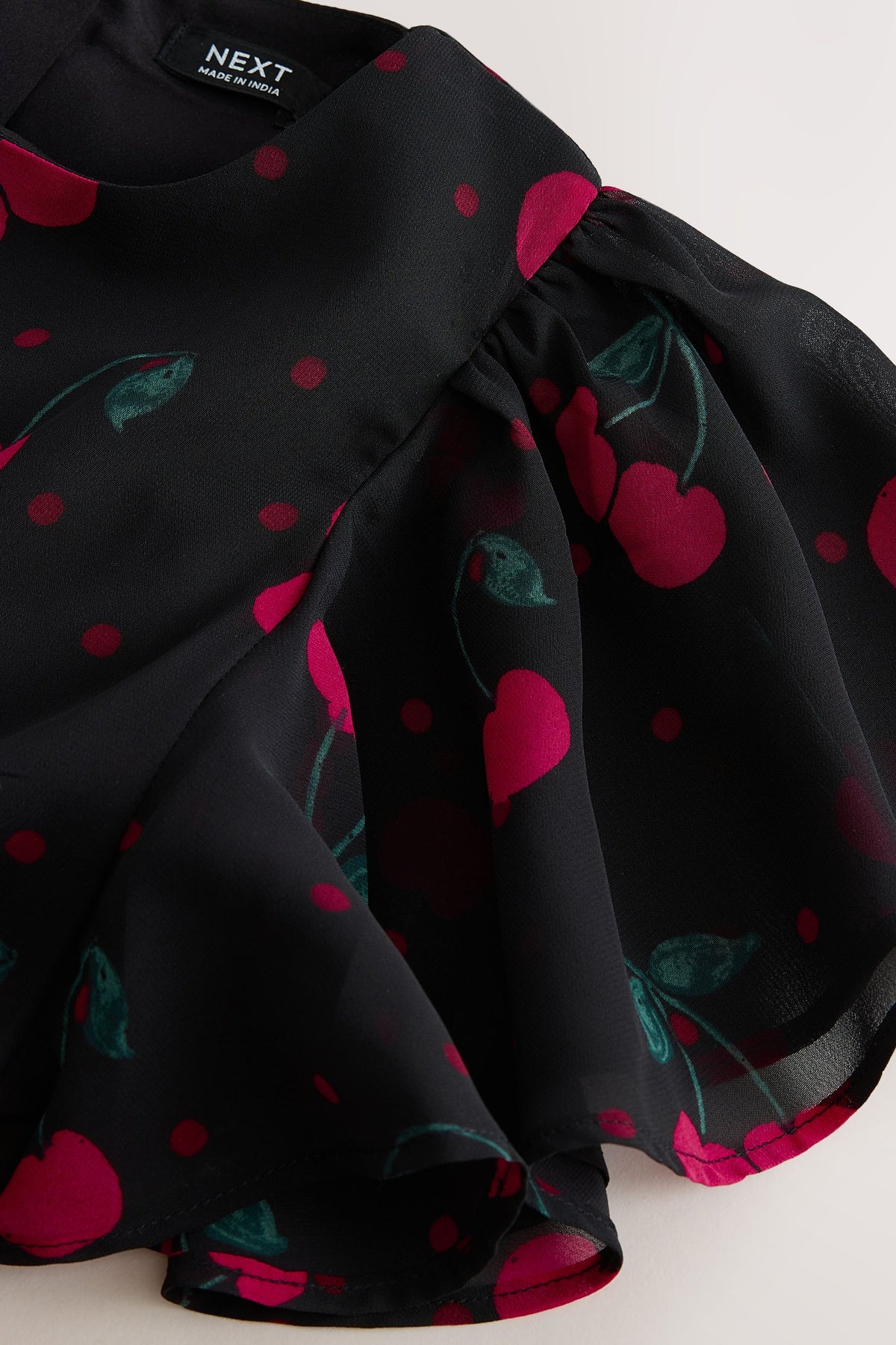 Rochie decorată, cu tiv asimetric – negru, fete, 3 ani - 16 ani, NEXT - imagine 8