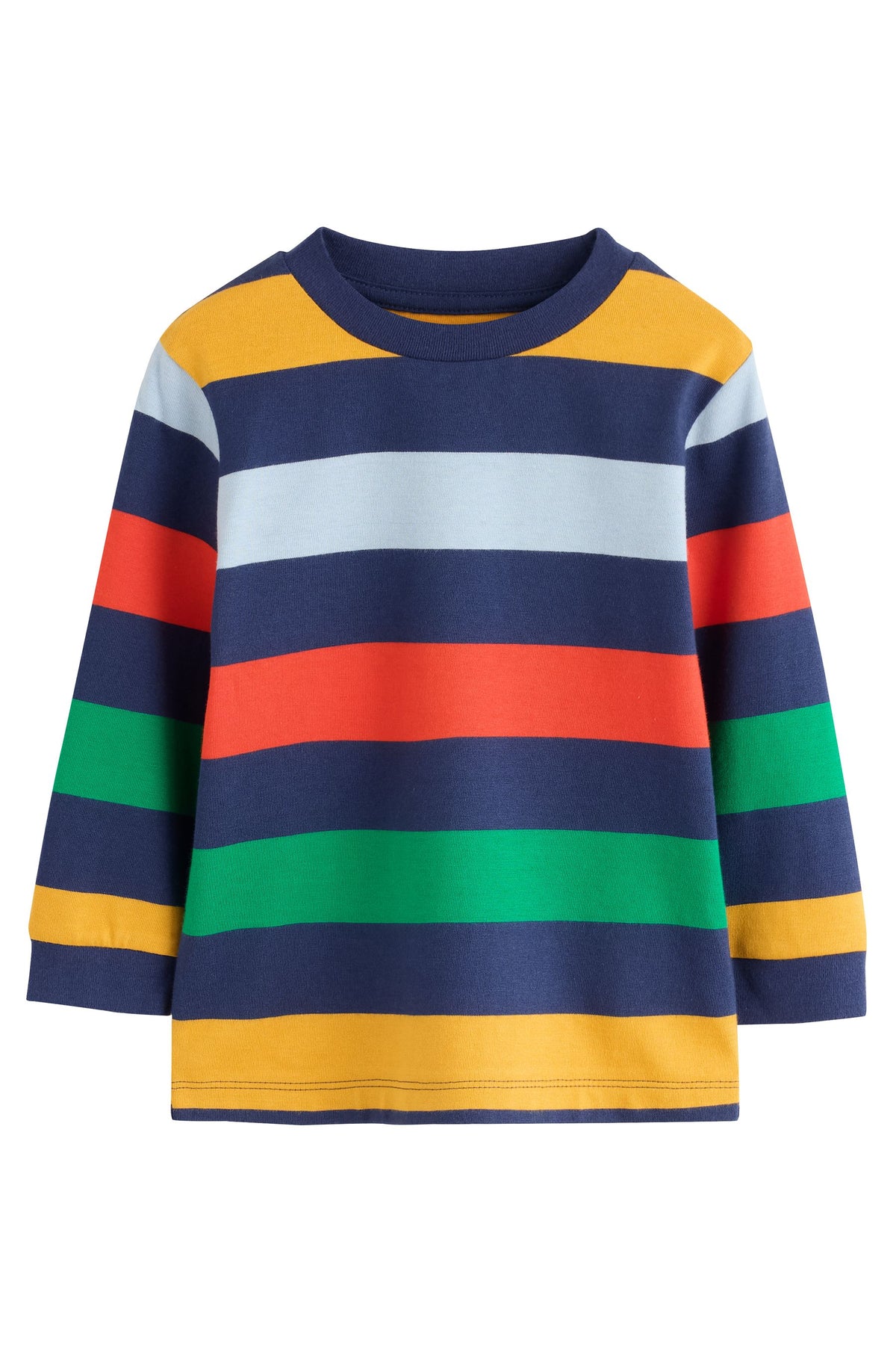 Rainbow Navy Long Sleeve Stripe T-Shirt - Multi, Boys, 3-6 Mths - 6-7 Yrs, NEXT - imagine 5